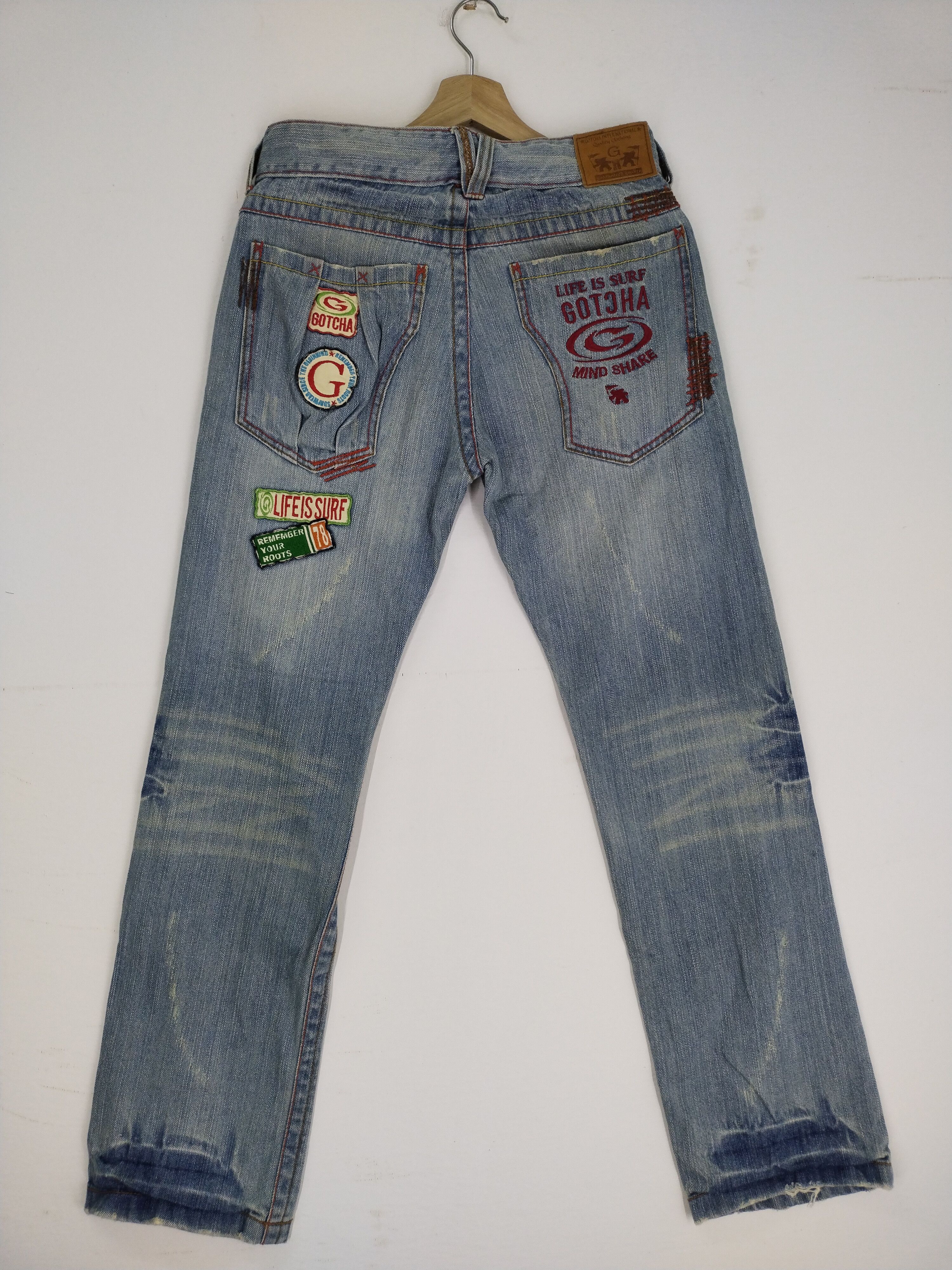 Gotcha Vintage Gotcha Surf Patchwork Punk Design Jeans Size US 32 / EU 48 - 11 Thumbnail