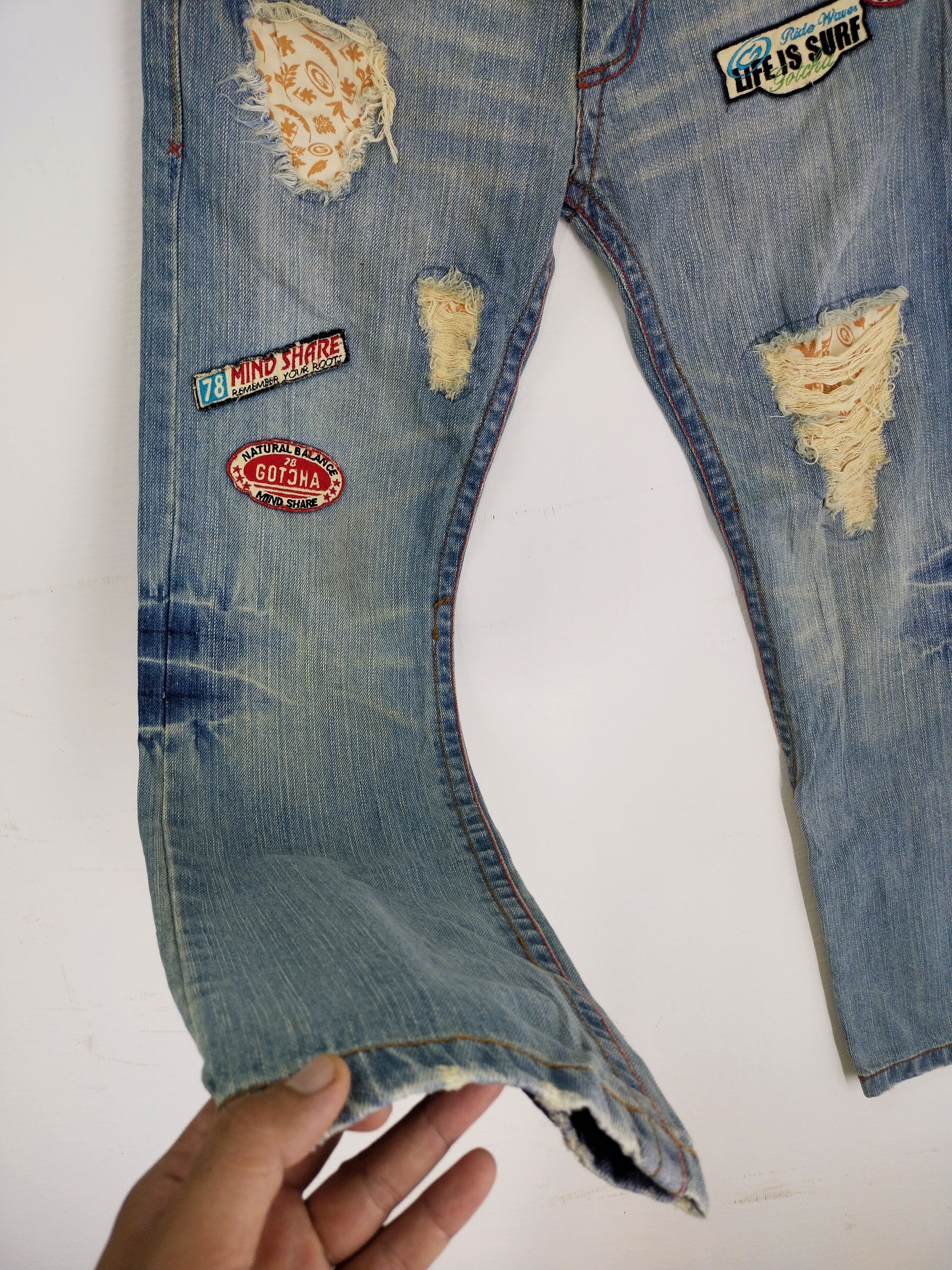 Gotcha Vintage Gotcha Surf Patchwork Punk Design Jeans Size US 32 / EU 48 - 16 Thumbnail