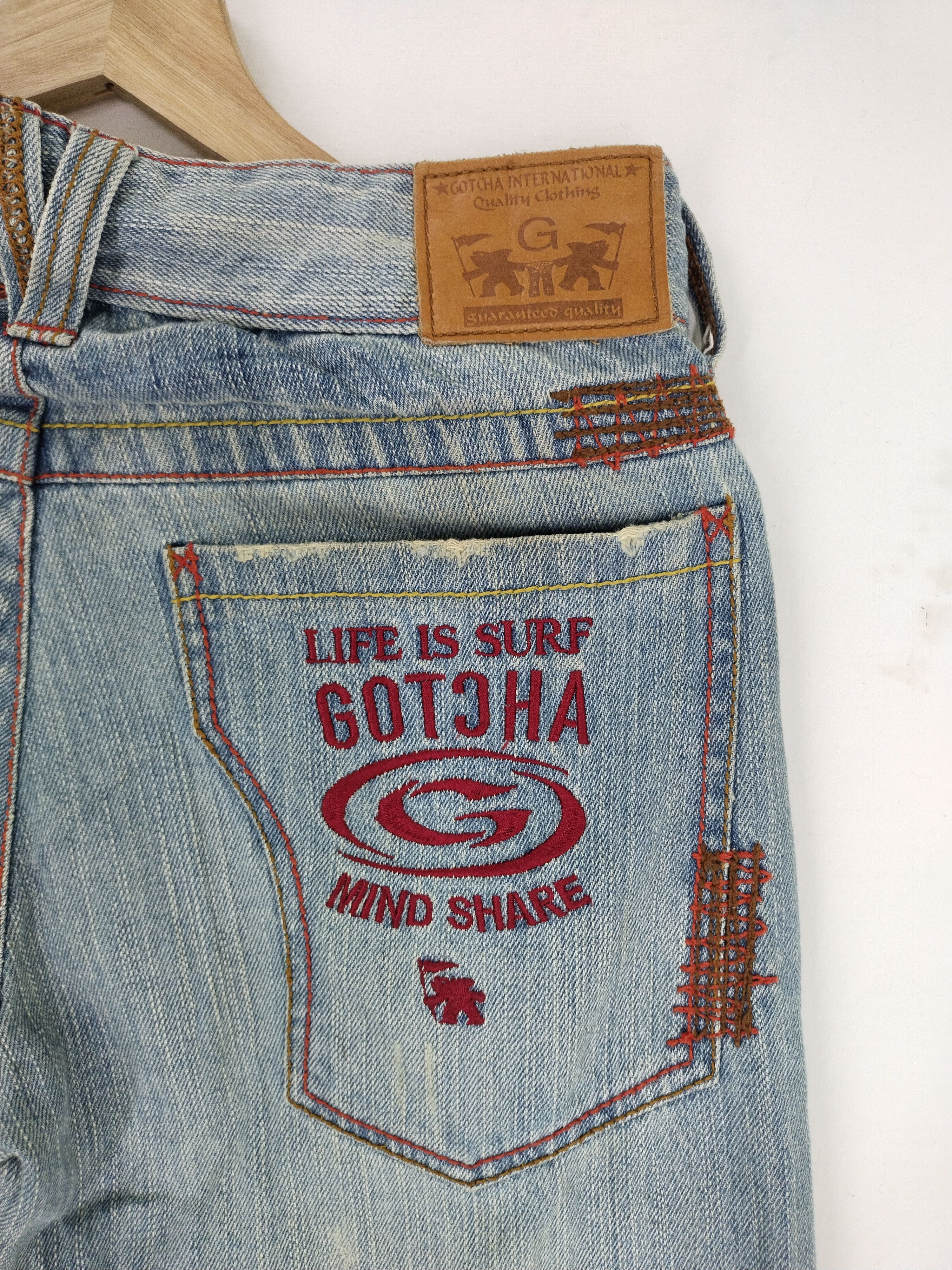 Gotcha Vintage Gotcha Surf Patchwork Punk Design Jeans Size US 32 / EU 48 - 13 Thumbnail