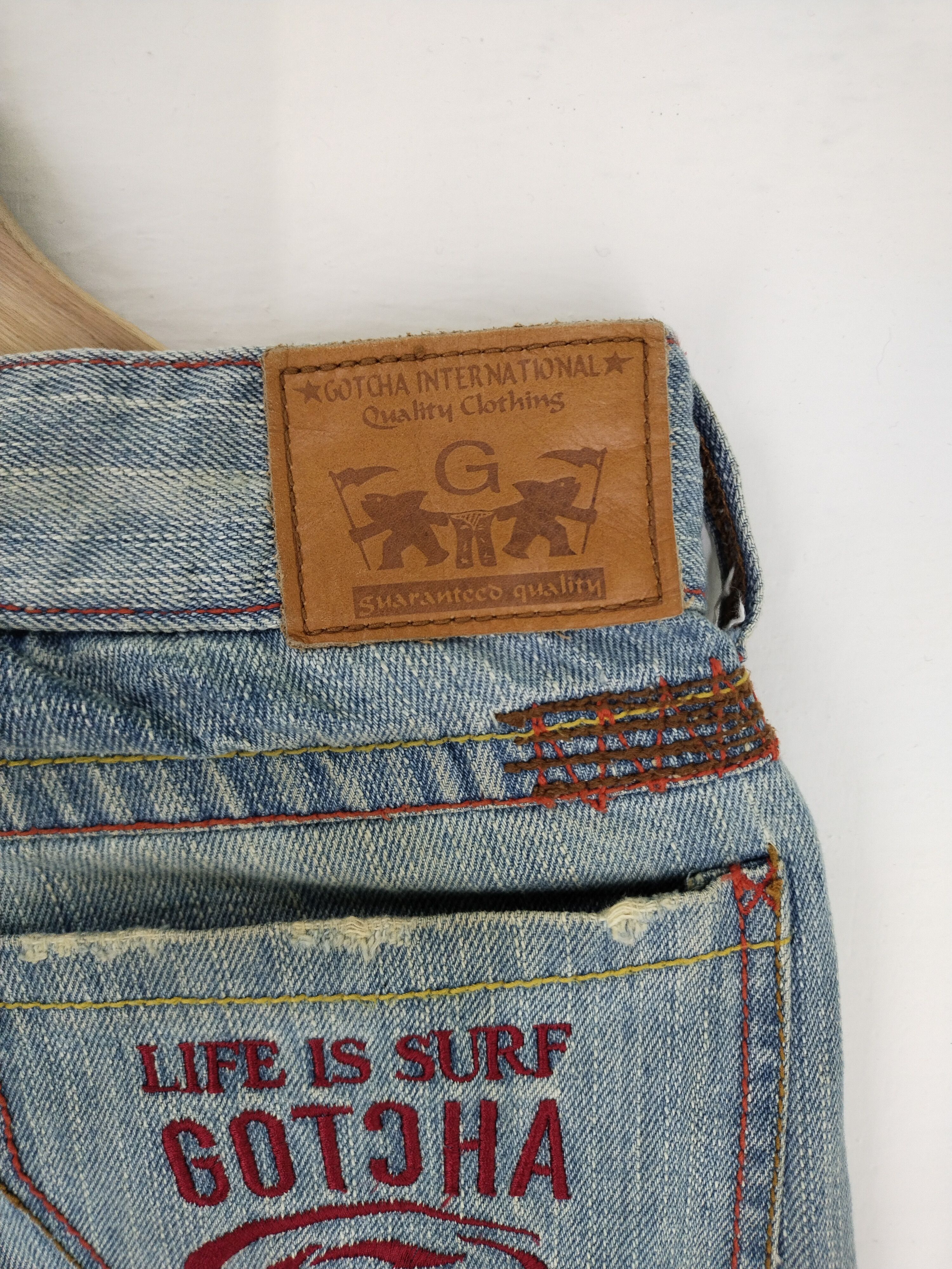 Gotcha Vintage Gotcha Surf Patchwork Punk Design Jeans Size US 32 / EU 48 - 14 Thumbnail