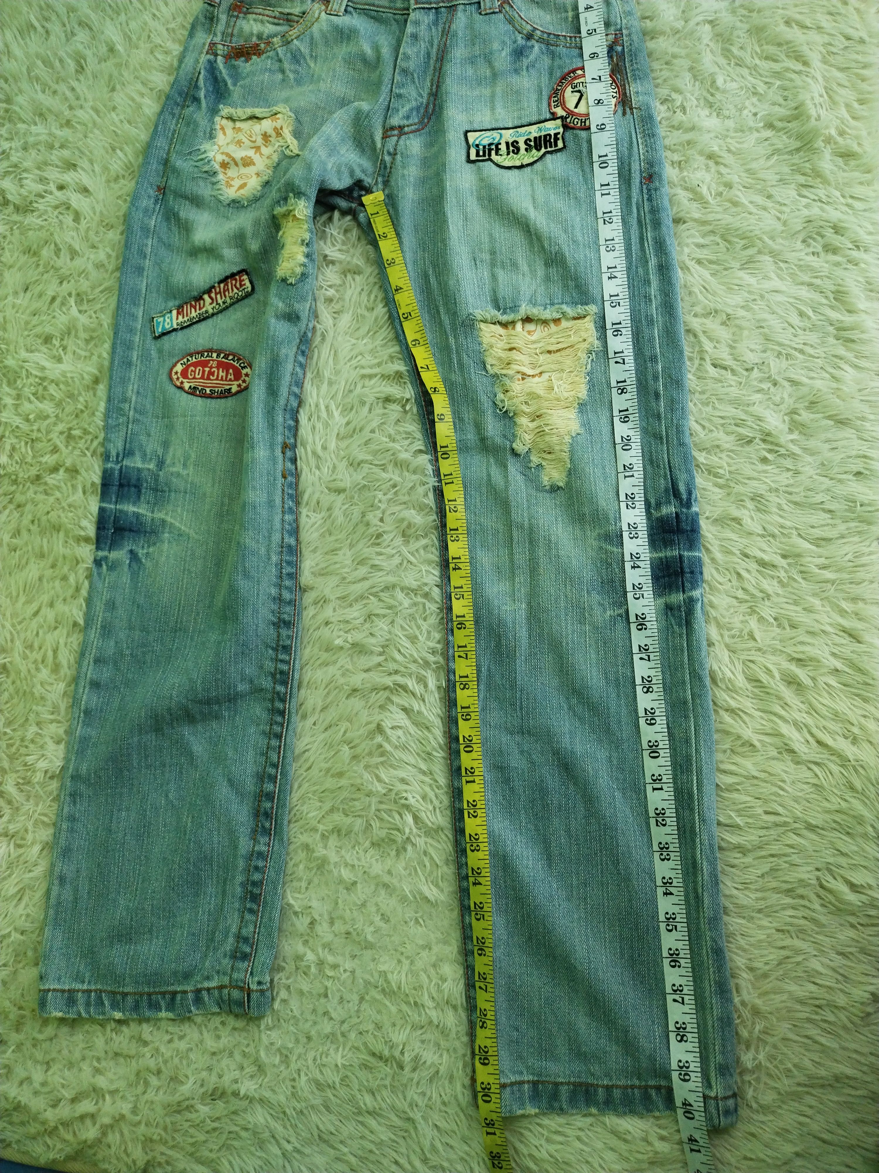 Gotcha Vintage Gotcha Surf Patchwork Punk Design Jeans Size US 32 / EU 48 - 19 Thumbnail