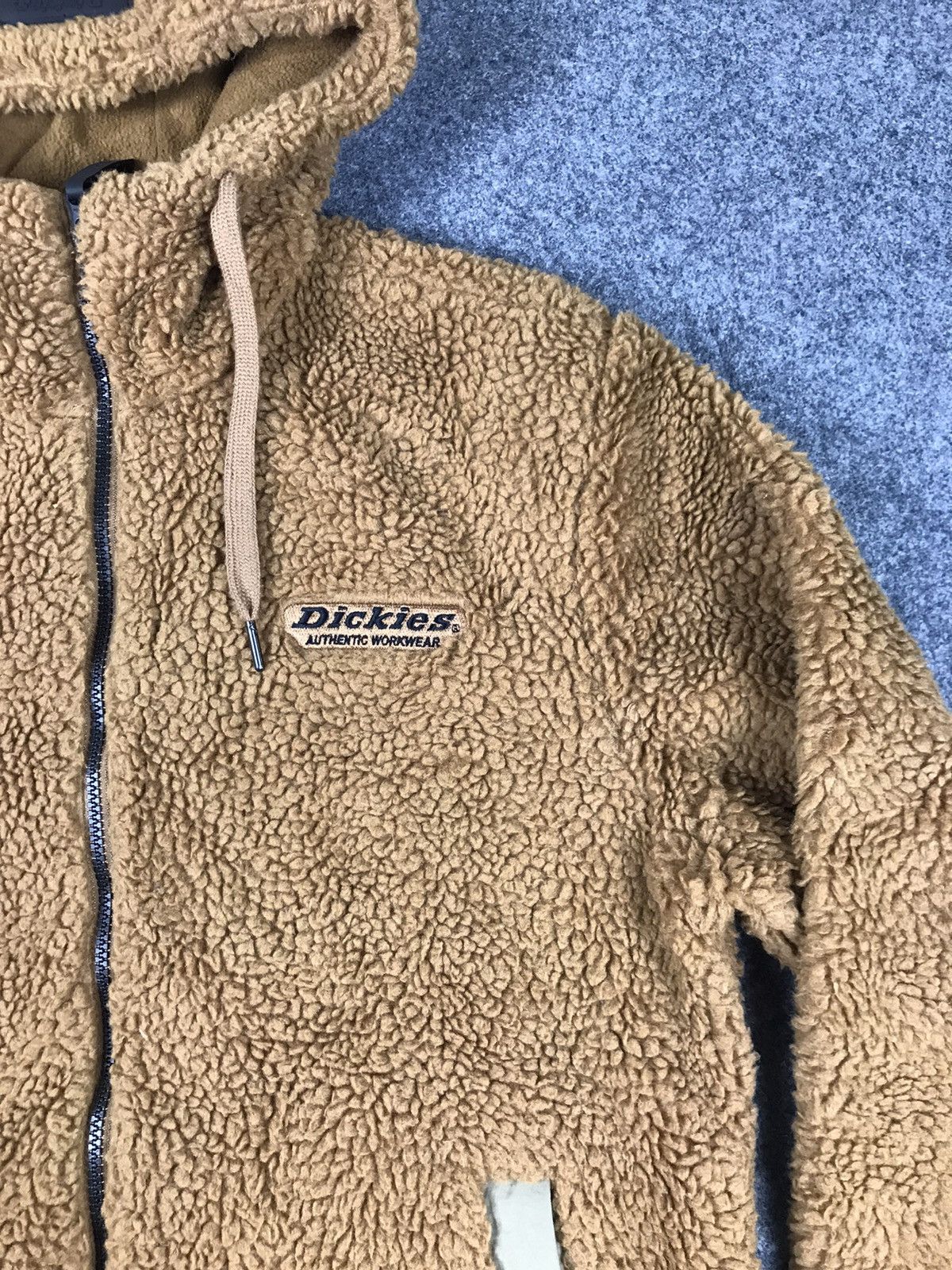 Dickies × Japanese Brand × Vintage Dikies Sherpa Fleece Jacket full zipper with hoodie Size US M / EU 48-50 / 2 - 9 Thumbnail