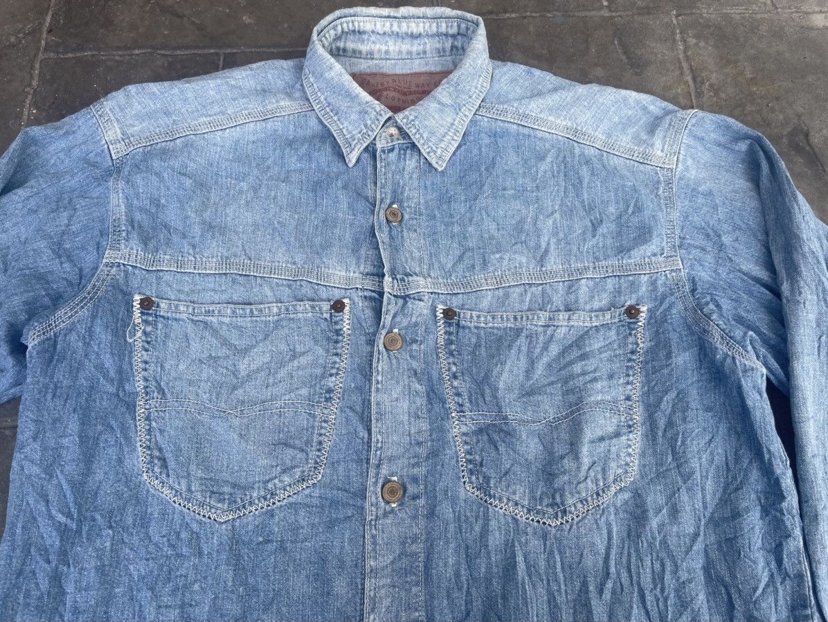 Japanese Brand JAPAN MADE Ga Z By Blue Way Denim Button Up Jeans Shirt Size US M / EU 48-50 / 2 - 2 Thumbnail