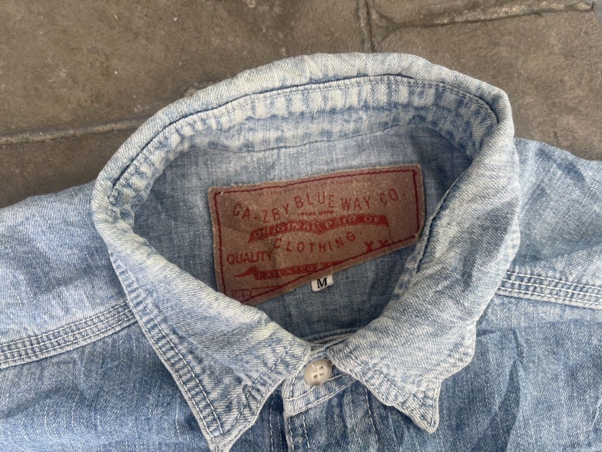 Japanese Brand JAPAN MADE Ga Z By Blue Way Denim Button Up Jeans Shirt Size US M / EU 48-50 / 2 - 4 Thumbnail