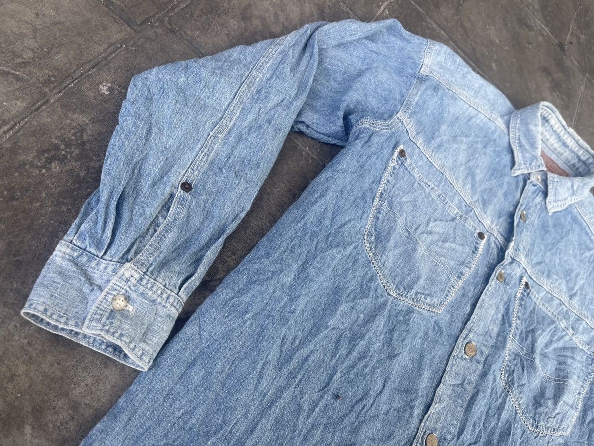 Japanese Brand JAPAN MADE Ga Z By Blue Way Denim Button Up Jeans Shirt Size US M / EU 48-50 / 2 - 3 Thumbnail