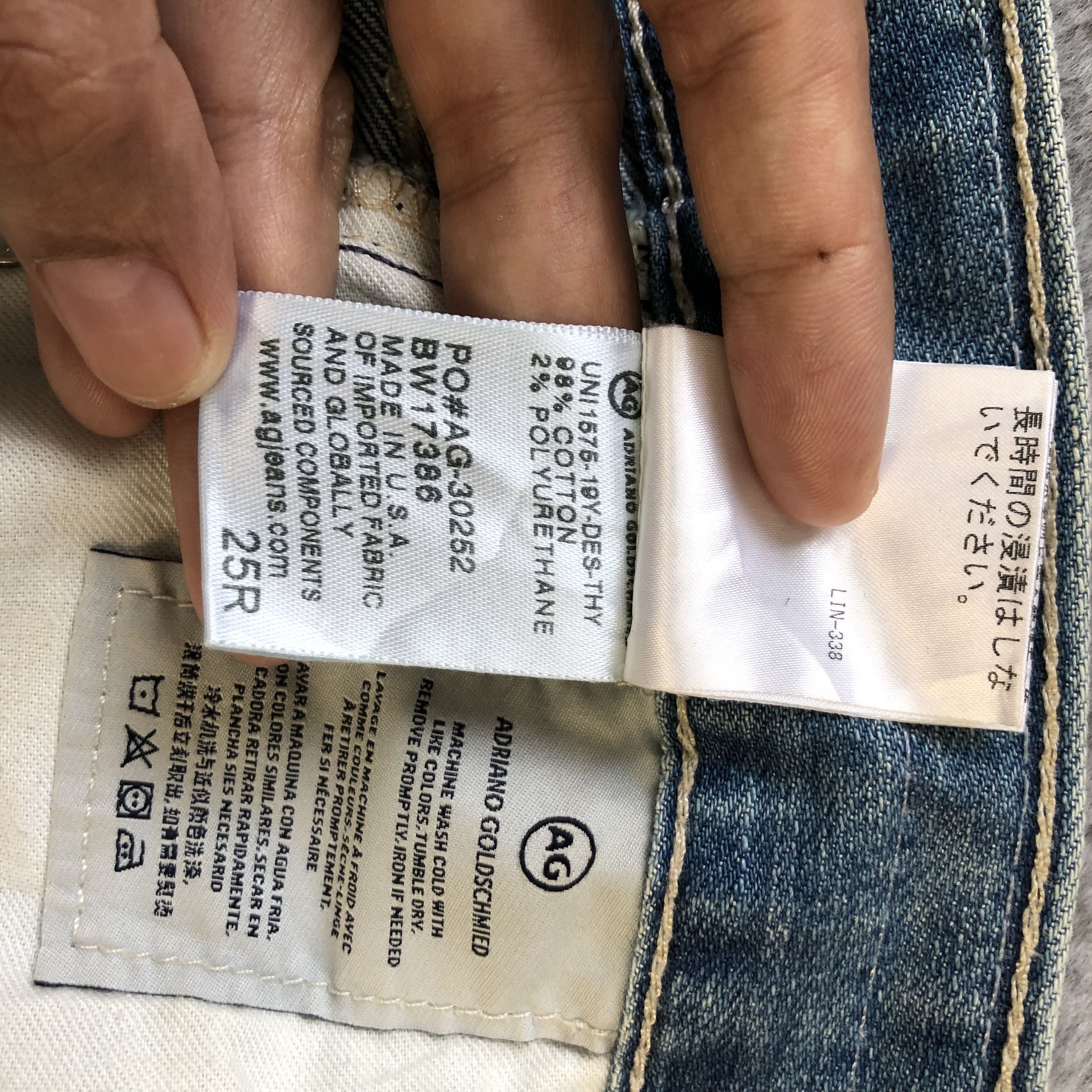 AG Adriano Goldschmied TRASHED🔥 AG THEORY THE EX-BOYFRIEND SLIM JEANS #6978-103 Size 30" / US 8 / IT 44 - 15 Thumbnail
