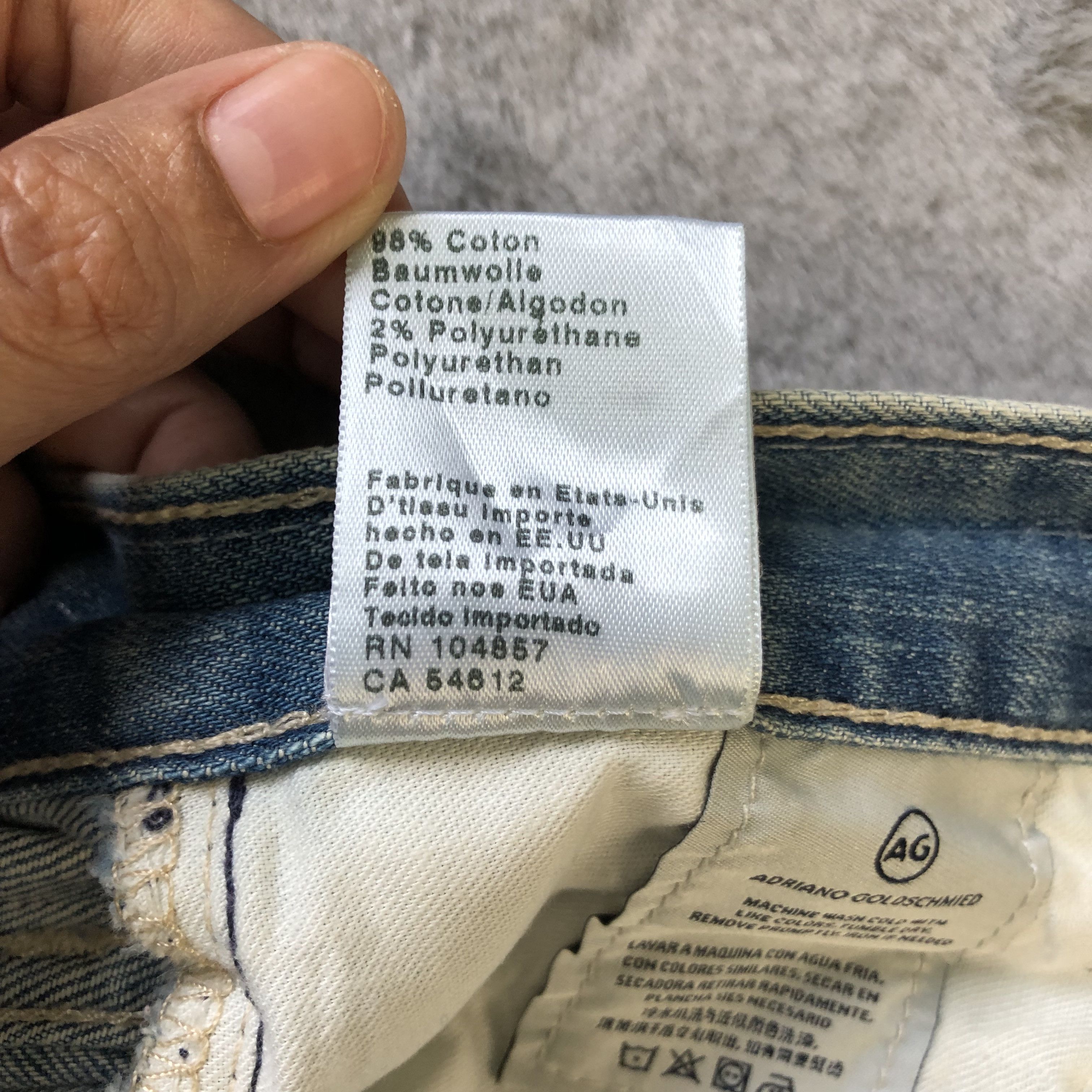 AG Adriano Goldschmied TRASHED🔥 AG THEORY THE EX-BOYFRIEND SLIM JEANS #6978-103 Size 30" / US 8 / IT 44 - 16 Thumbnail