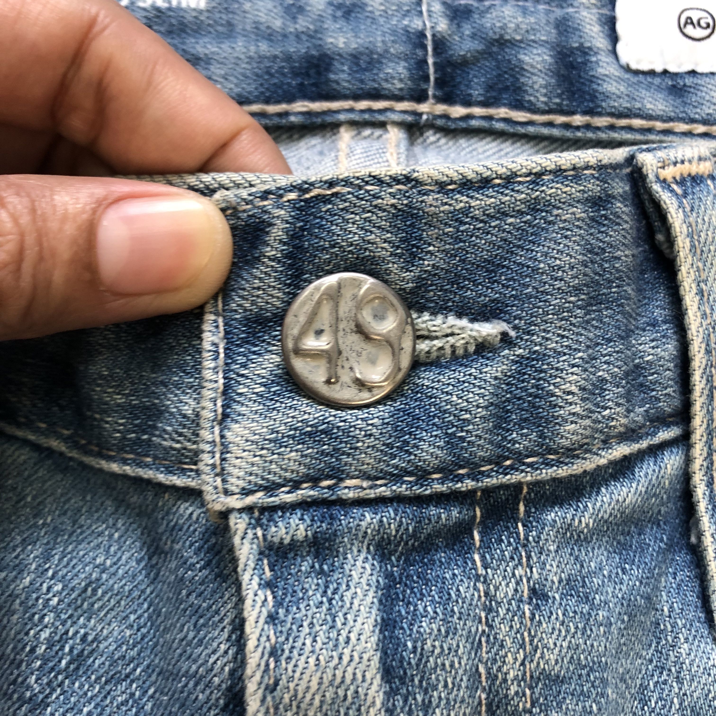 AG Adriano Goldschmied TRASHED🔥 AG THEORY THE EX-BOYFRIEND SLIM JEANS #6978-103 Size 30" / US 8 / IT 44 - 6 Thumbnail