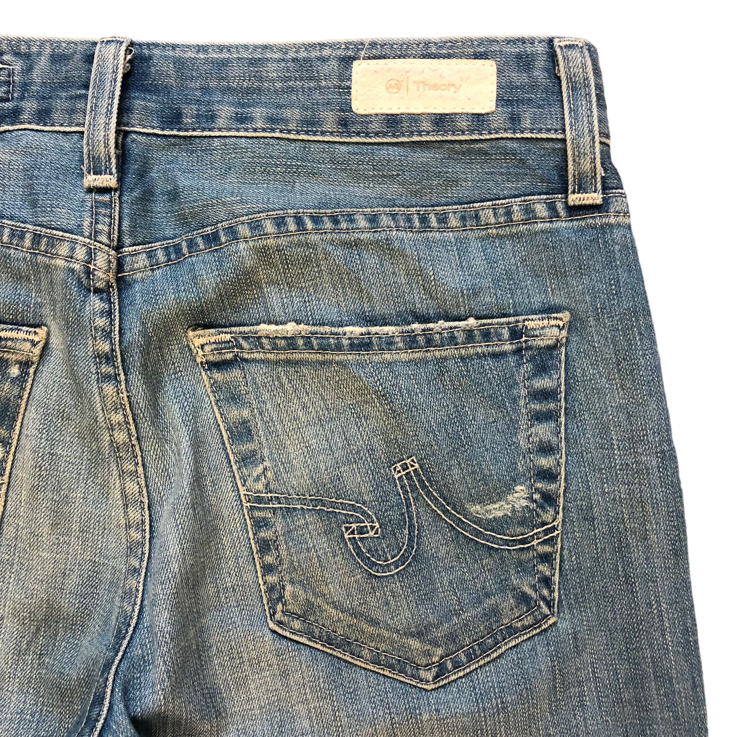 AG Adriano Goldschmied TRASHED🔥 AG THEORY THE EX-BOYFRIEND SLIM JEANS #6978-103 Size 30" / US 8 / IT 44 - 20 Thumbnail