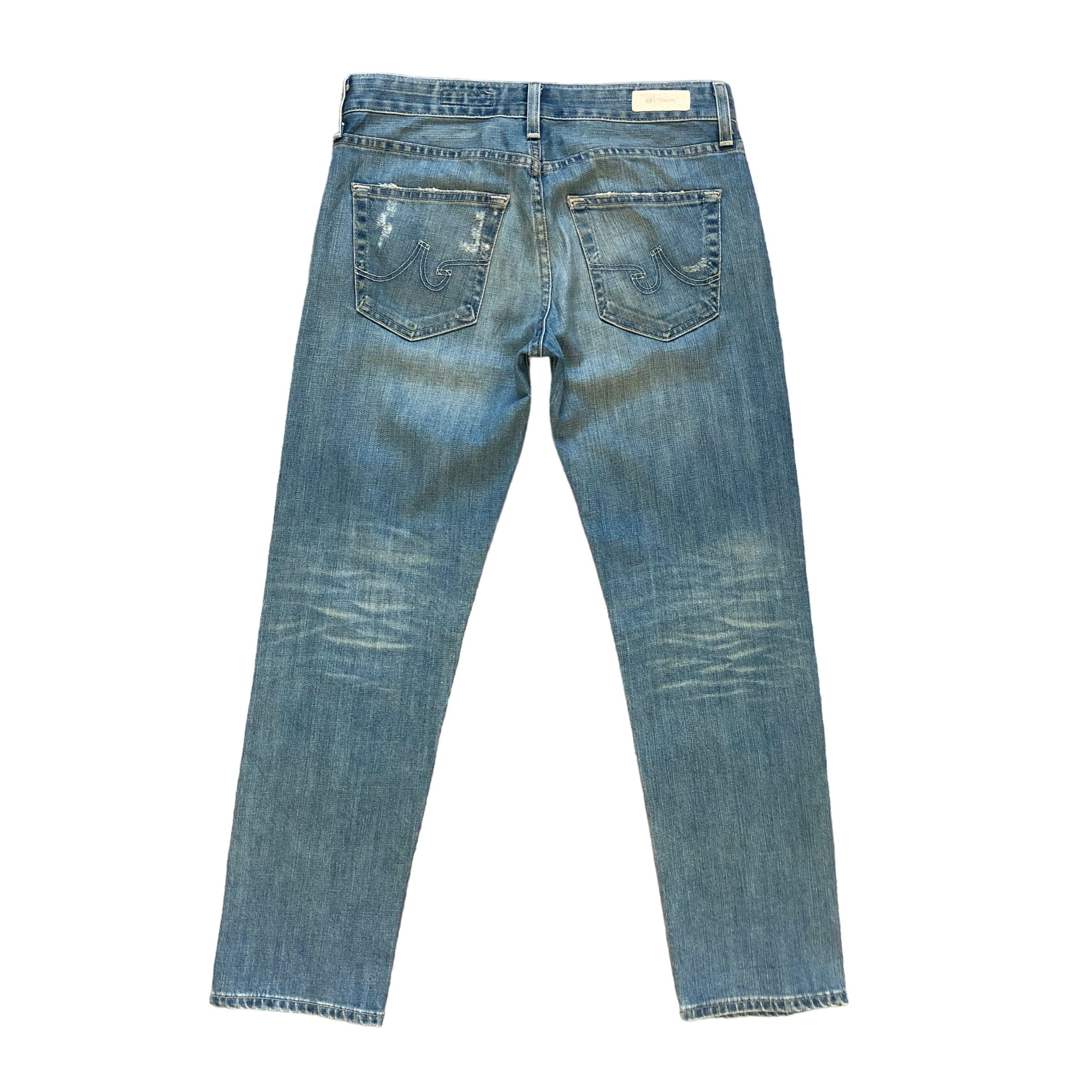 AG Adriano Goldschmied TRASHED🔥 AG THEORY THE EX-BOYFRIEND SLIM JEANS #6978-103 Size 30" / US 8 / IT 44 - 17 Thumbnail