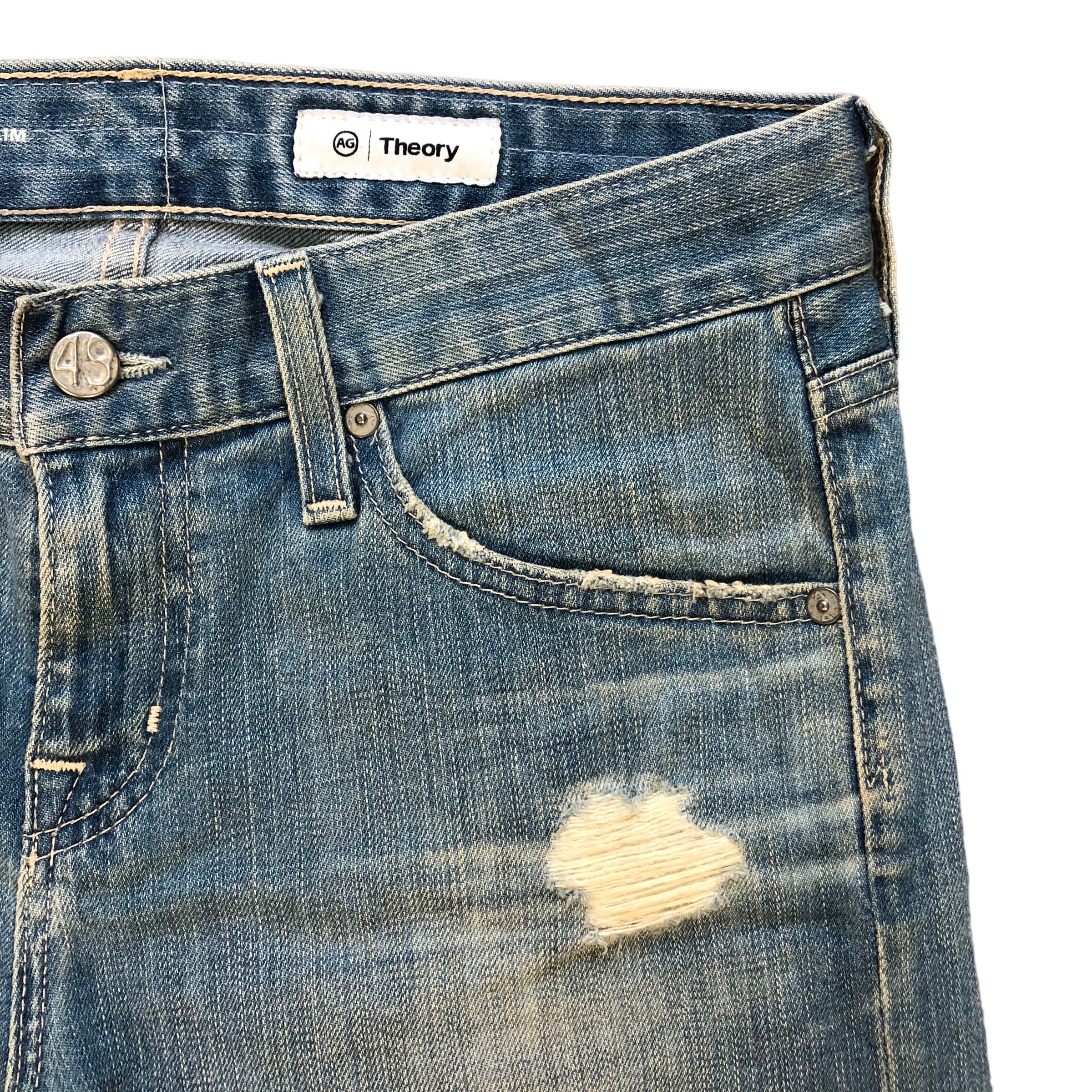 AG Adriano Goldschmied TRASHED🔥 AG THEORY THE EX-BOYFRIEND SLIM JEANS #6978-103 Size 30" / US 8 / IT 44 - 5 Thumbnail