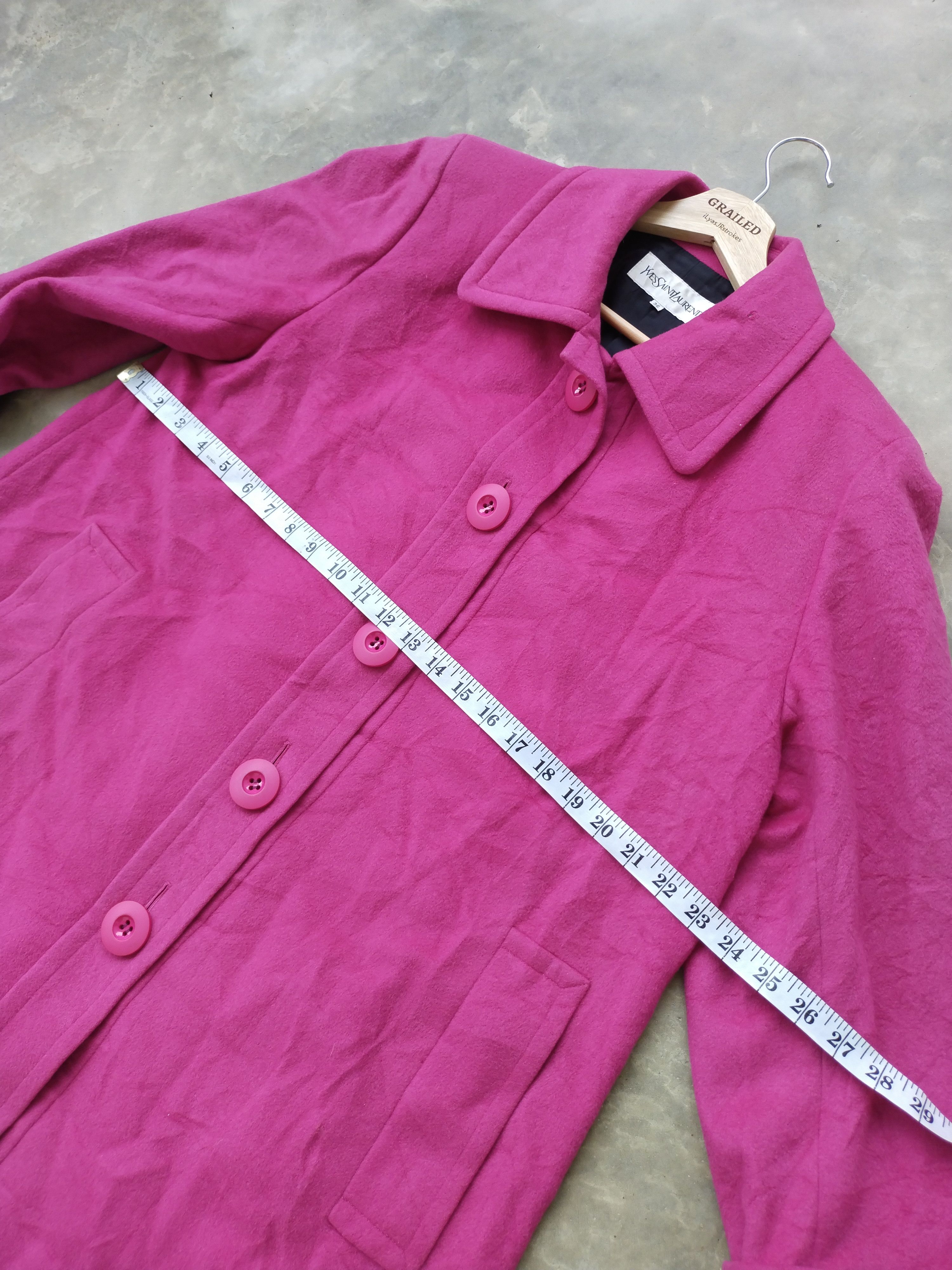 Yves Saint Laurent Vintage YSL Trench Coat Jacket Size L / US 10 / IT 46 - 15 Thumbnail