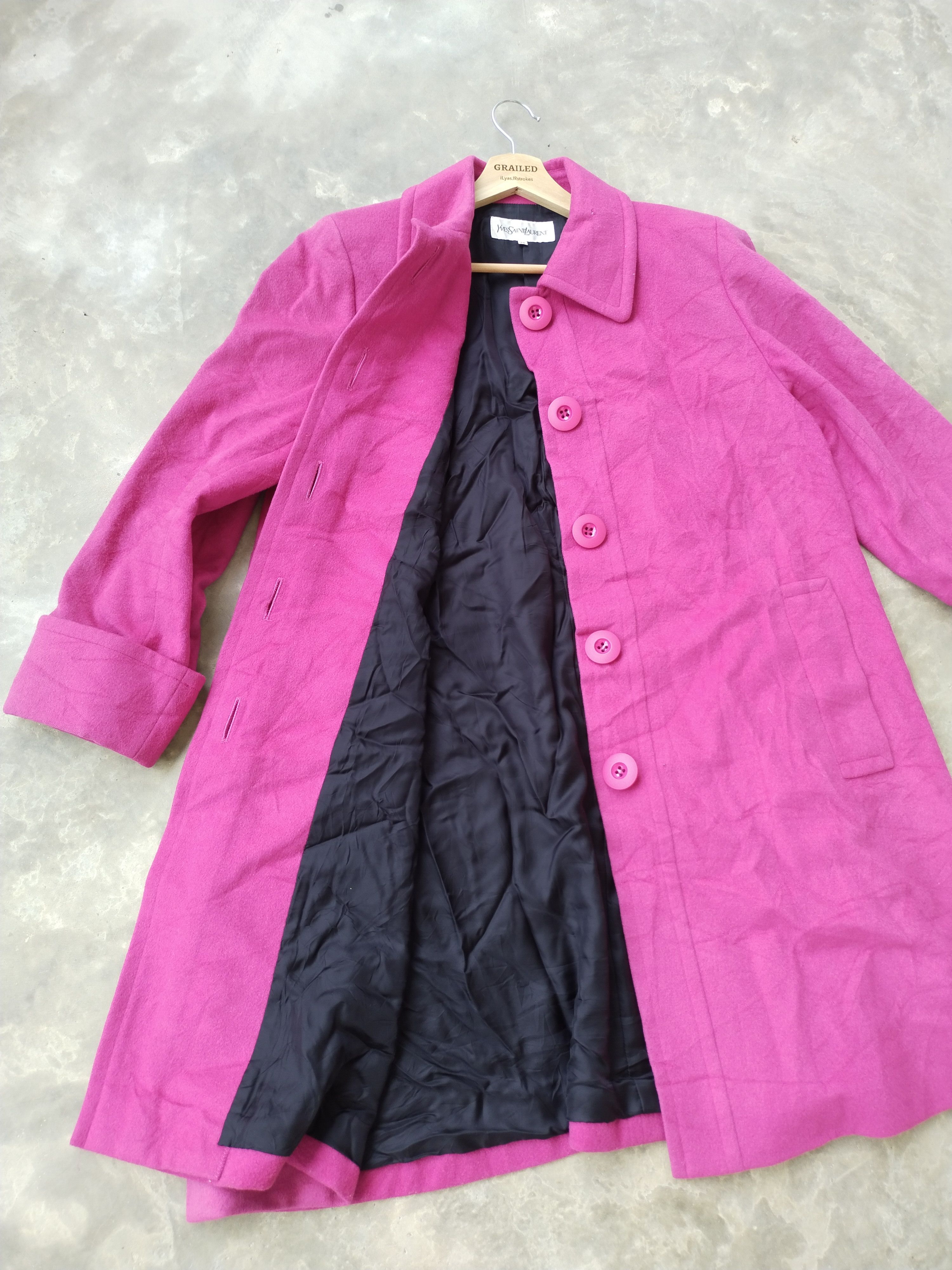 Yves Saint Laurent Vintage YSL Trench Coat Jacket Size L / US 10 / IT 46 - 9 Thumbnail