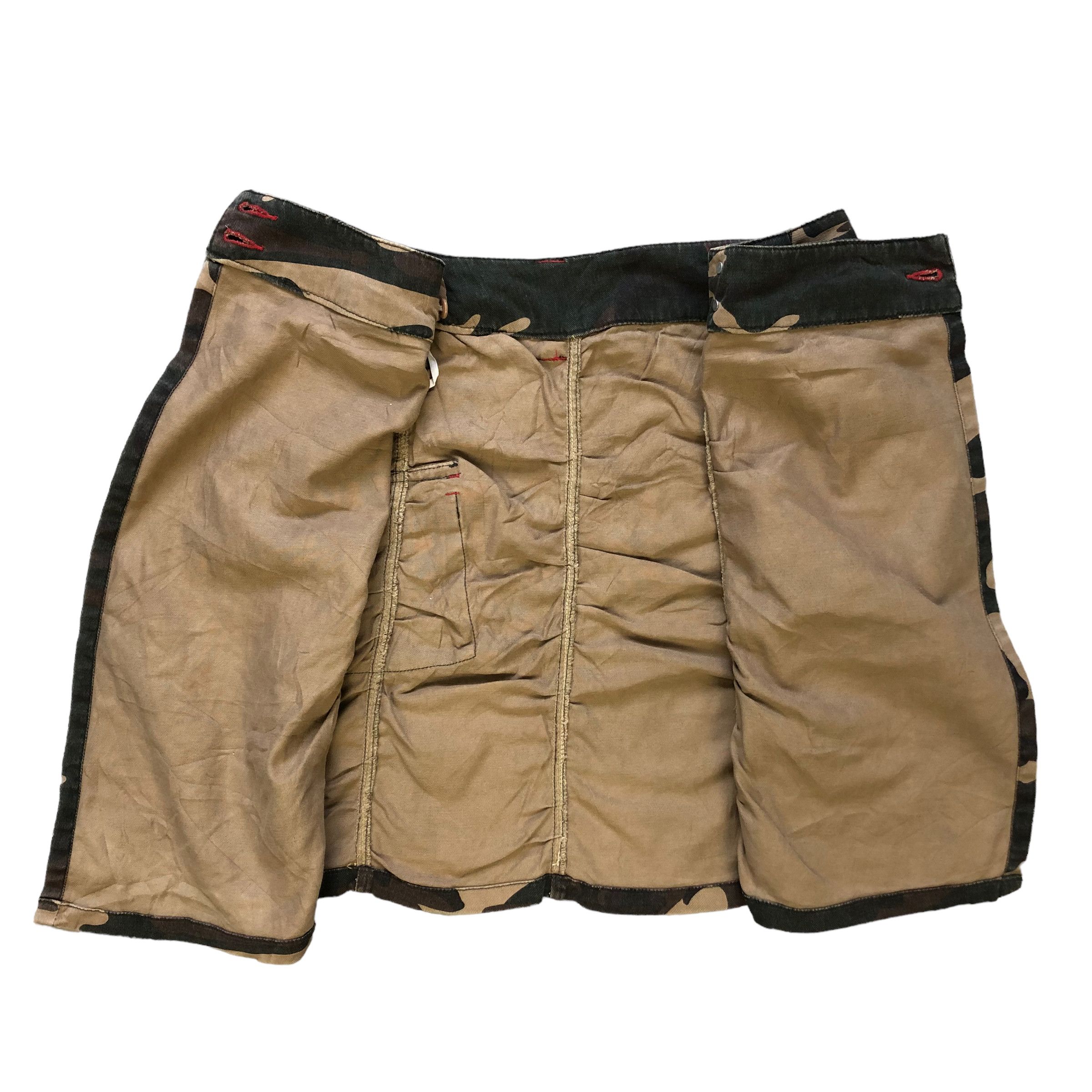 Japanese Brand CAMO MINI SKIRT ARMY STYLE #6967-103 Size 30" / US 8 / IT 44 - 6 Thumbnail