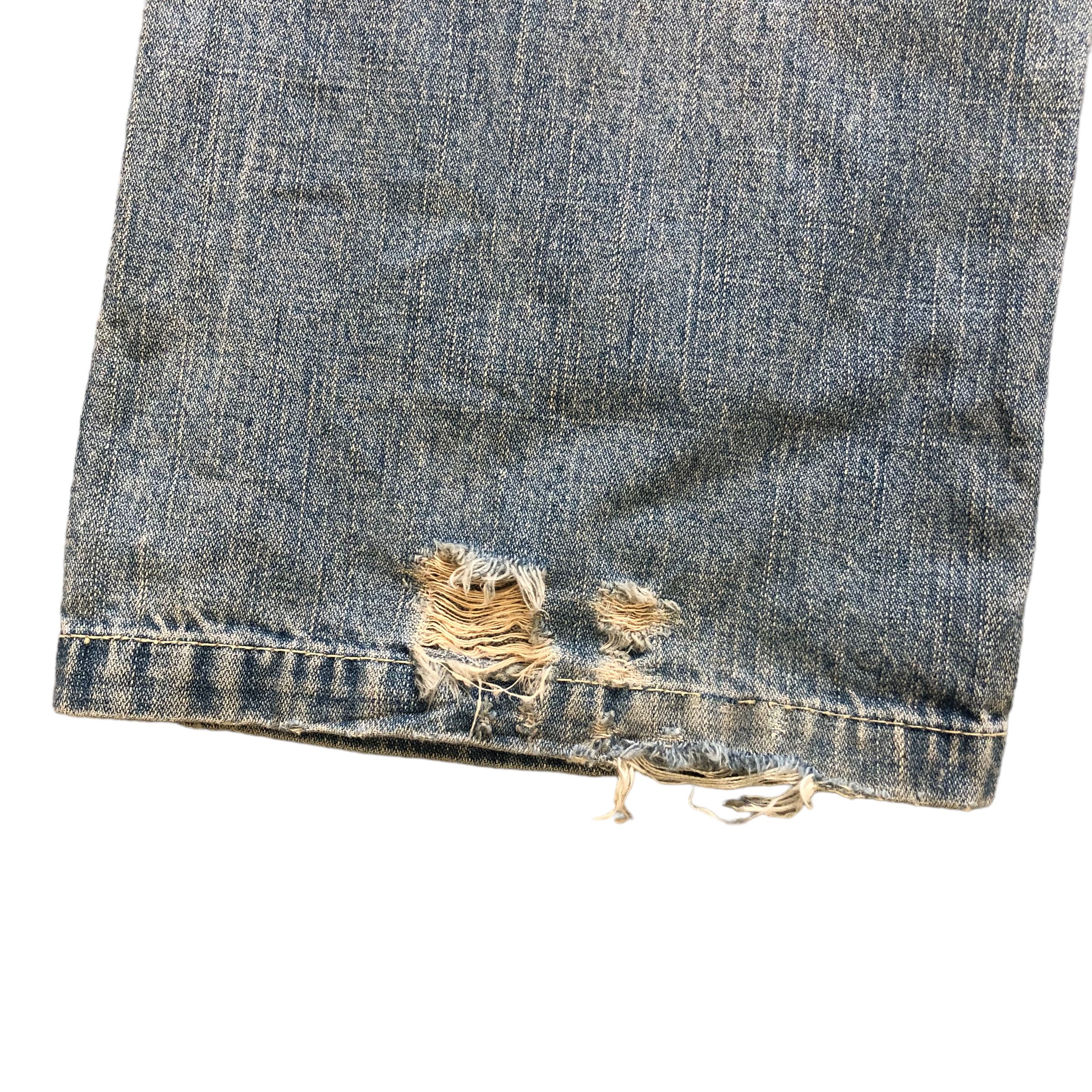 Vintage TRASHED🔥 T&C SURF DESIGNS DENIM PANTS #6971-103 Size US 31 - 18 Thumbnail