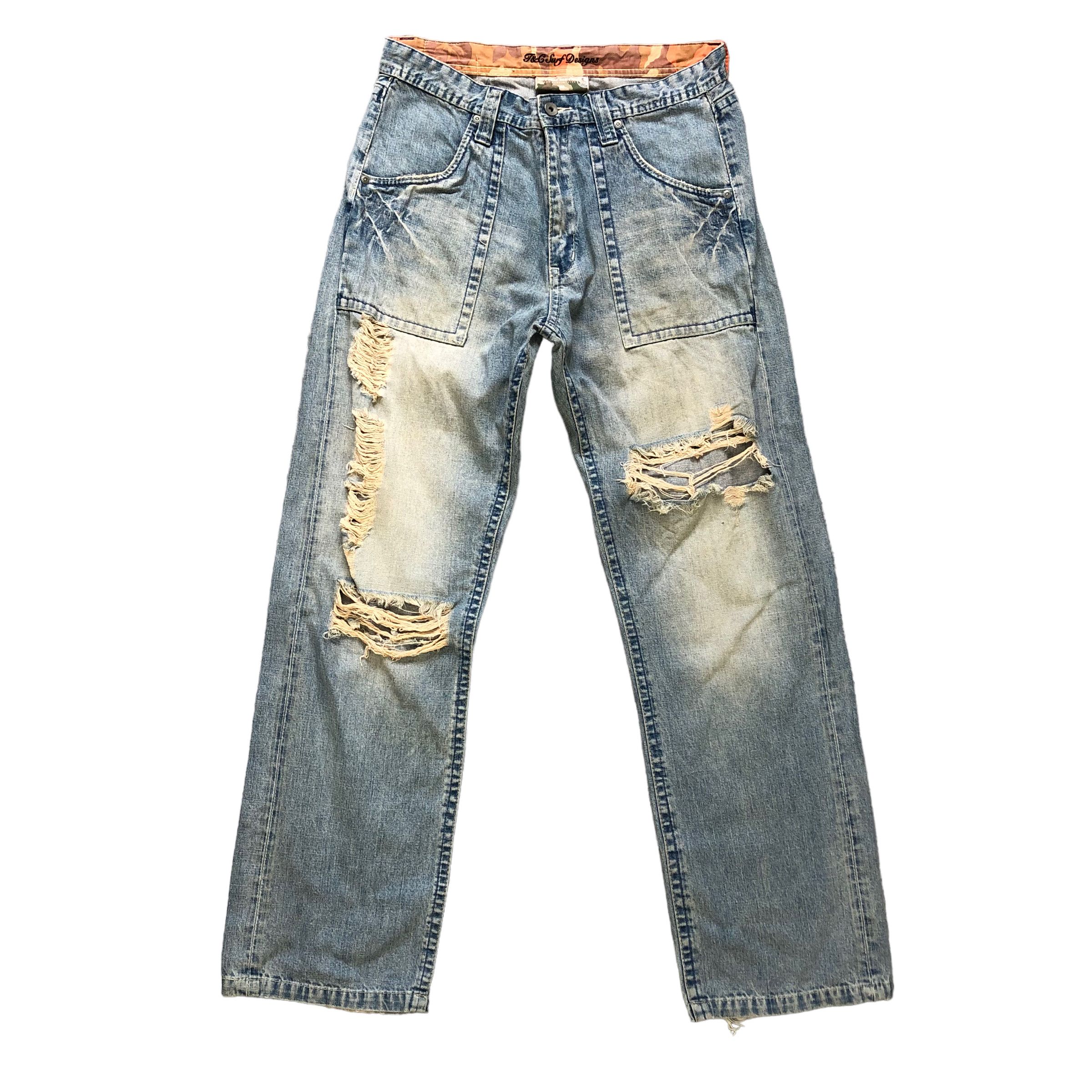 TRASHED🔥 T&C SURF DESIGNS DENIM PANTS #6971-103