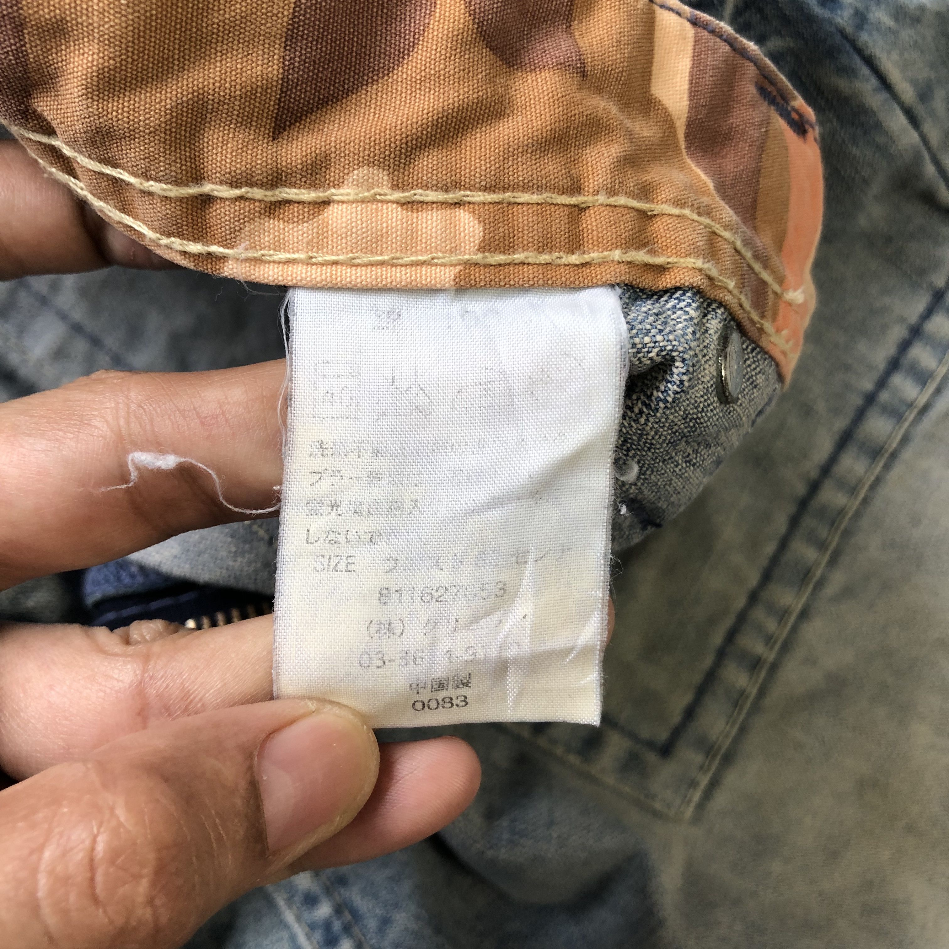 Vintage TRASHED🔥 T&C SURF DESIGNS DENIM PANTS #6971-103 Size US 31 - 10 Thumbnail