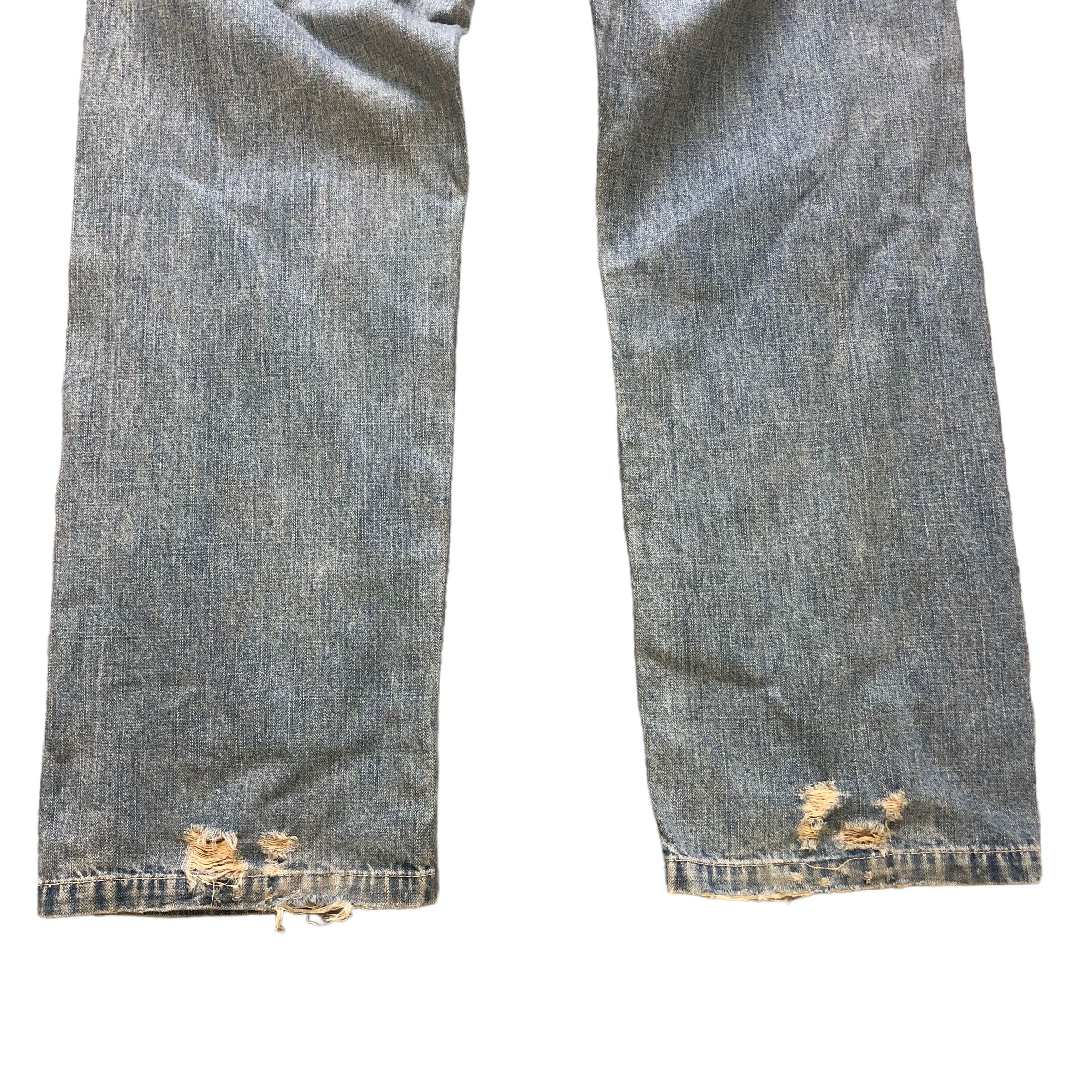 Vintage TRASHED🔥 T&C SURF DESIGNS DENIM PANTS #6971-103 Size US 31 - 17 Thumbnail