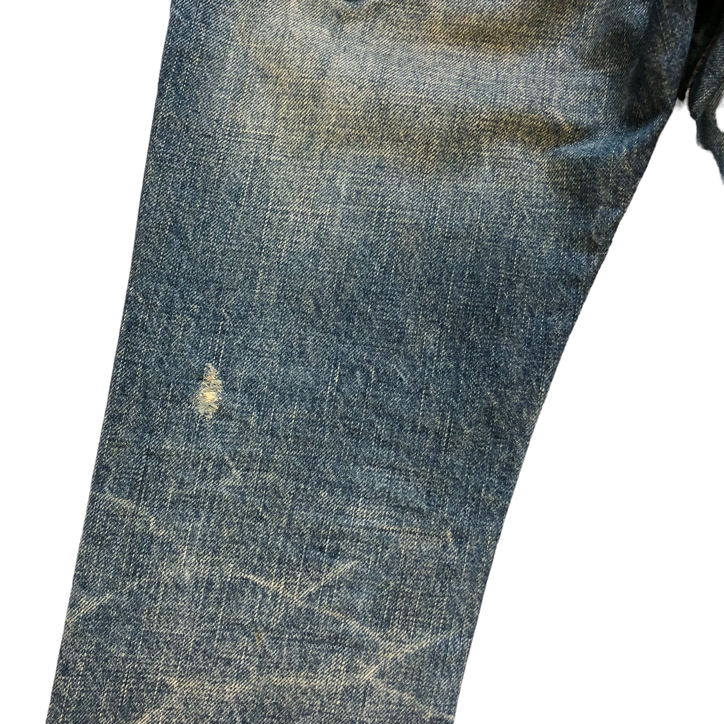 Japanese Brand TRASHED🔥 RICO MADE IN JAPAN JEANS #6974-103 Size 29" - 19 Thumbnail