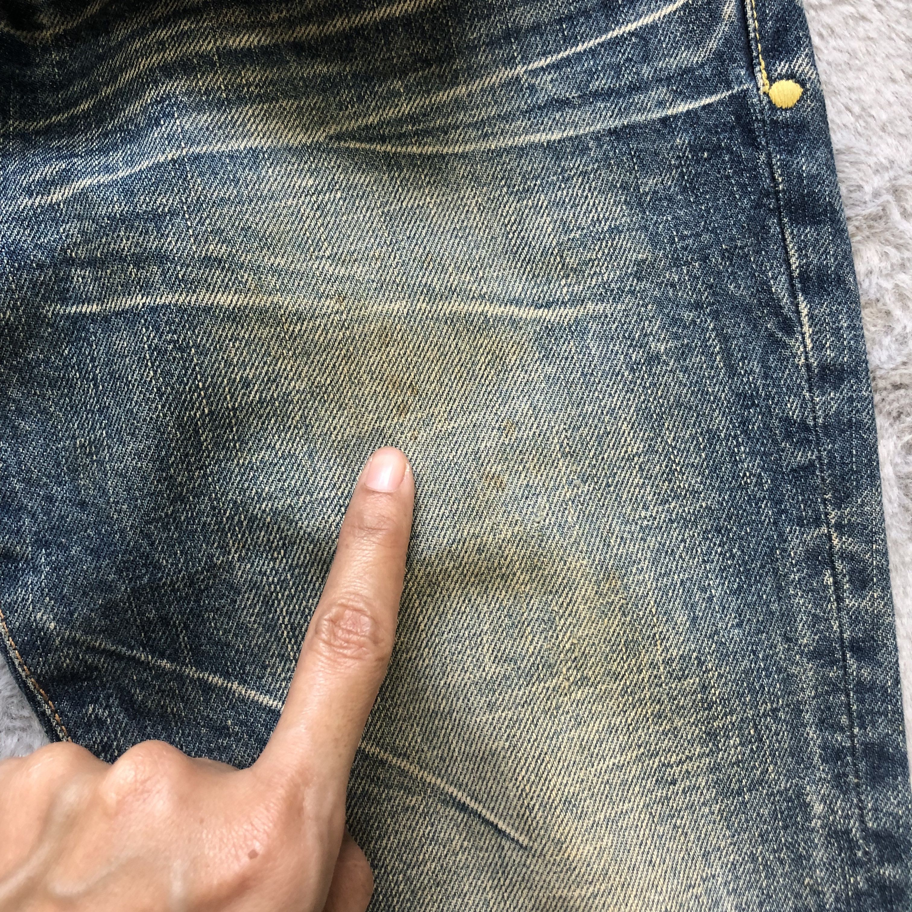 Japanese Brand TRASHED🔥 RICO MADE IN JAPAN JEANS #6974-103 Size 29" - 6 Thumbnail
