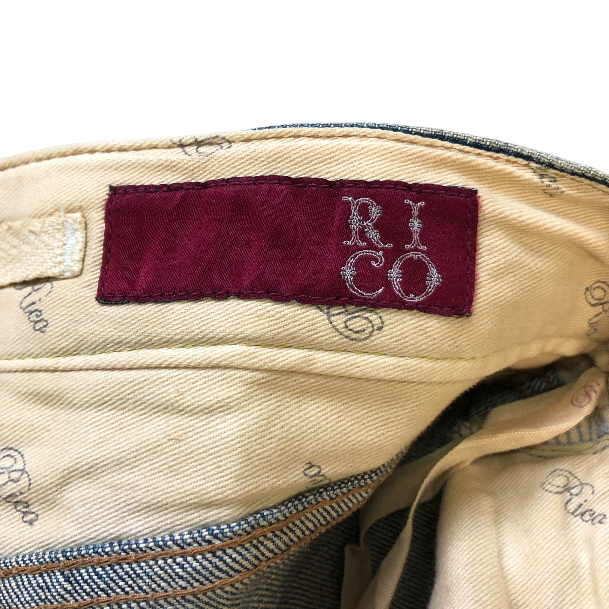 Japanese Brand TRASHED🔥 RICO MADE IN JAPAN JEANS #6974-103 Size 29" - 11 Thumbnail