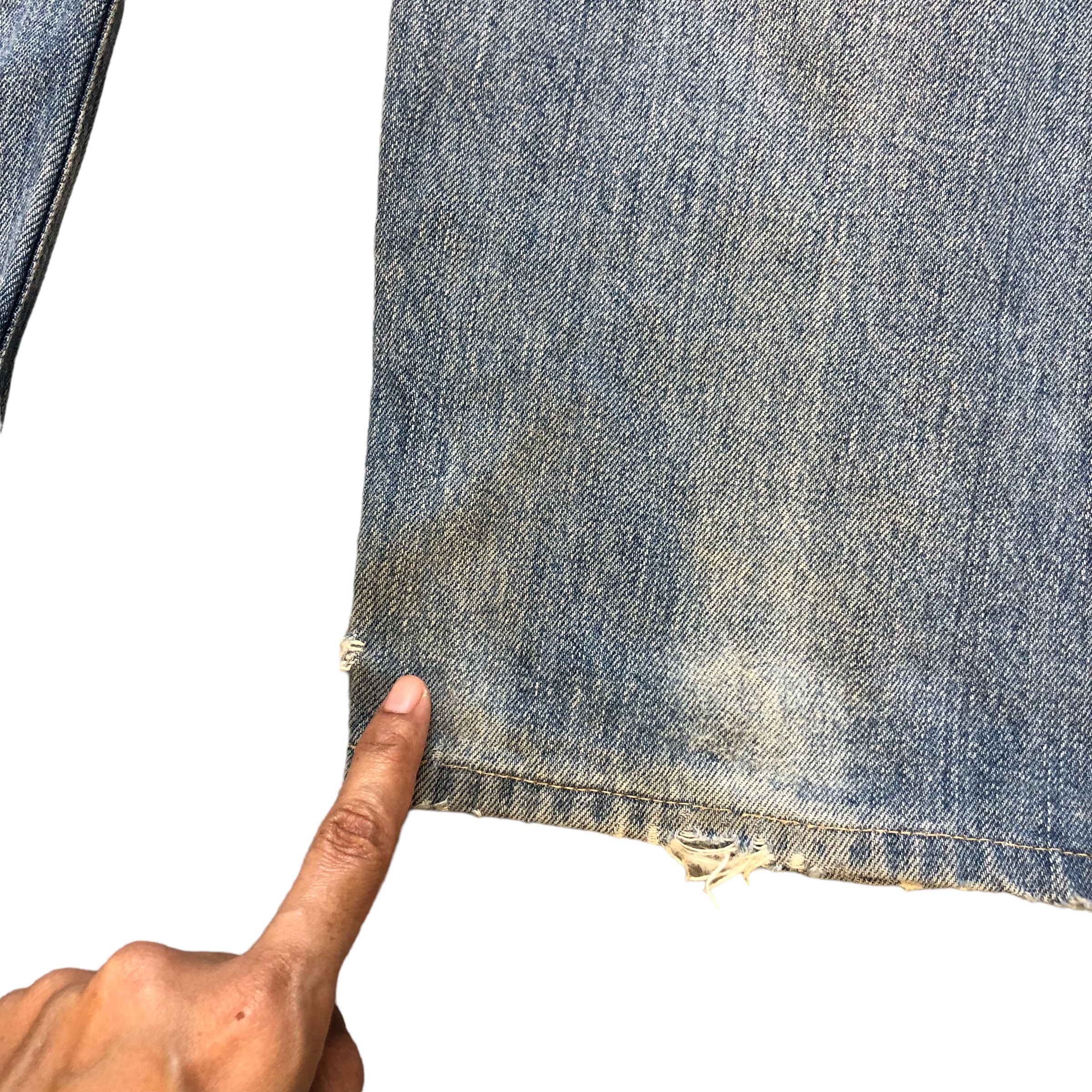 Lee TRASHED🔥 VINTAGE LEE RIDER LIGHT WASH DENIM PANTS #6980-103 Size US 37 - 21 Thumbnail