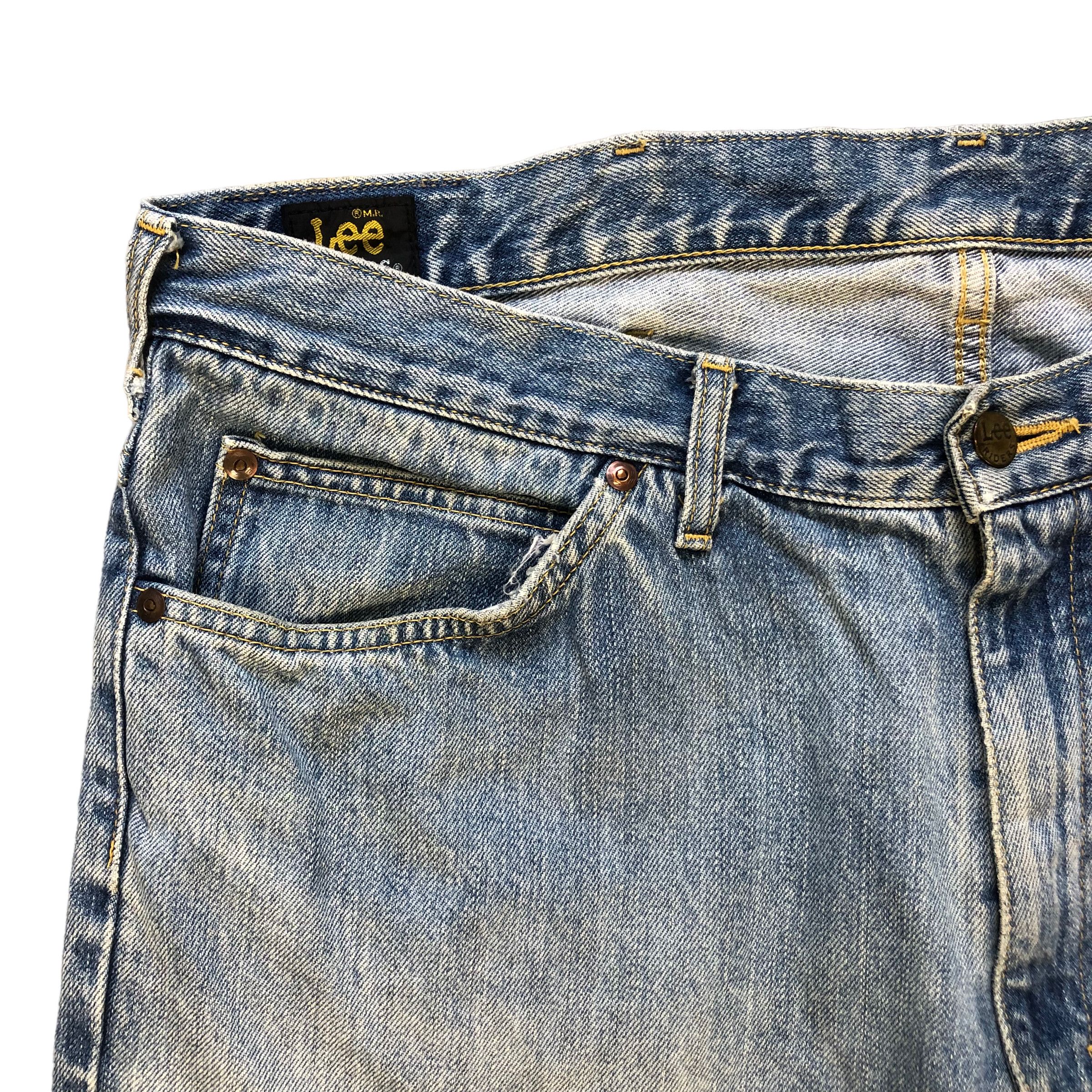Lee TRASHED🔥 VINTAGE LEE RIDER LIGHT WASH DENIM PANTS #6980-103 Size US 37 - 3 Thumbnail