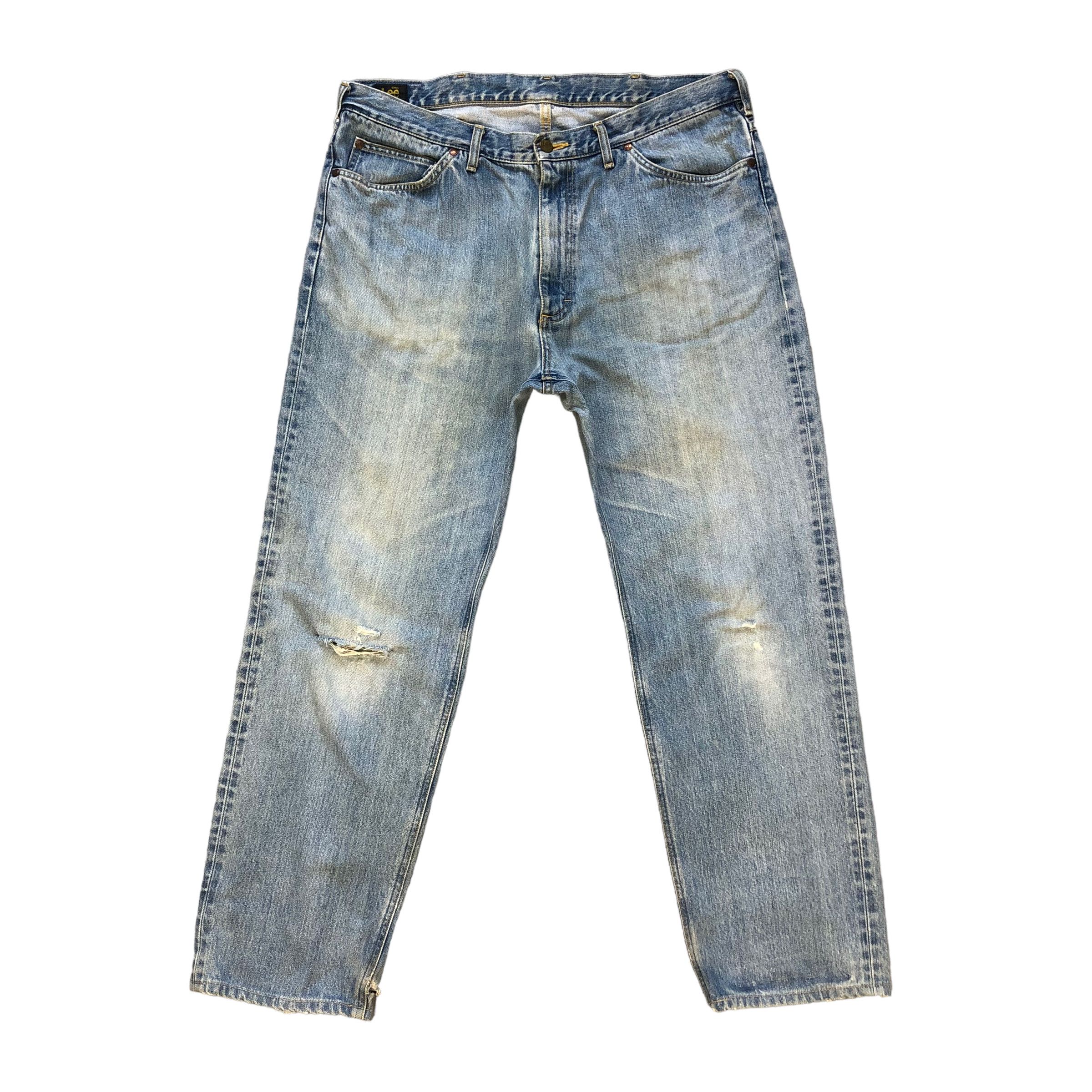 Lee TRASHED🔥 VINTAGE LEE RIDER LIGHT WASH DENIM PANTS #6980-103 Size US 37 - 1 Thumbnail