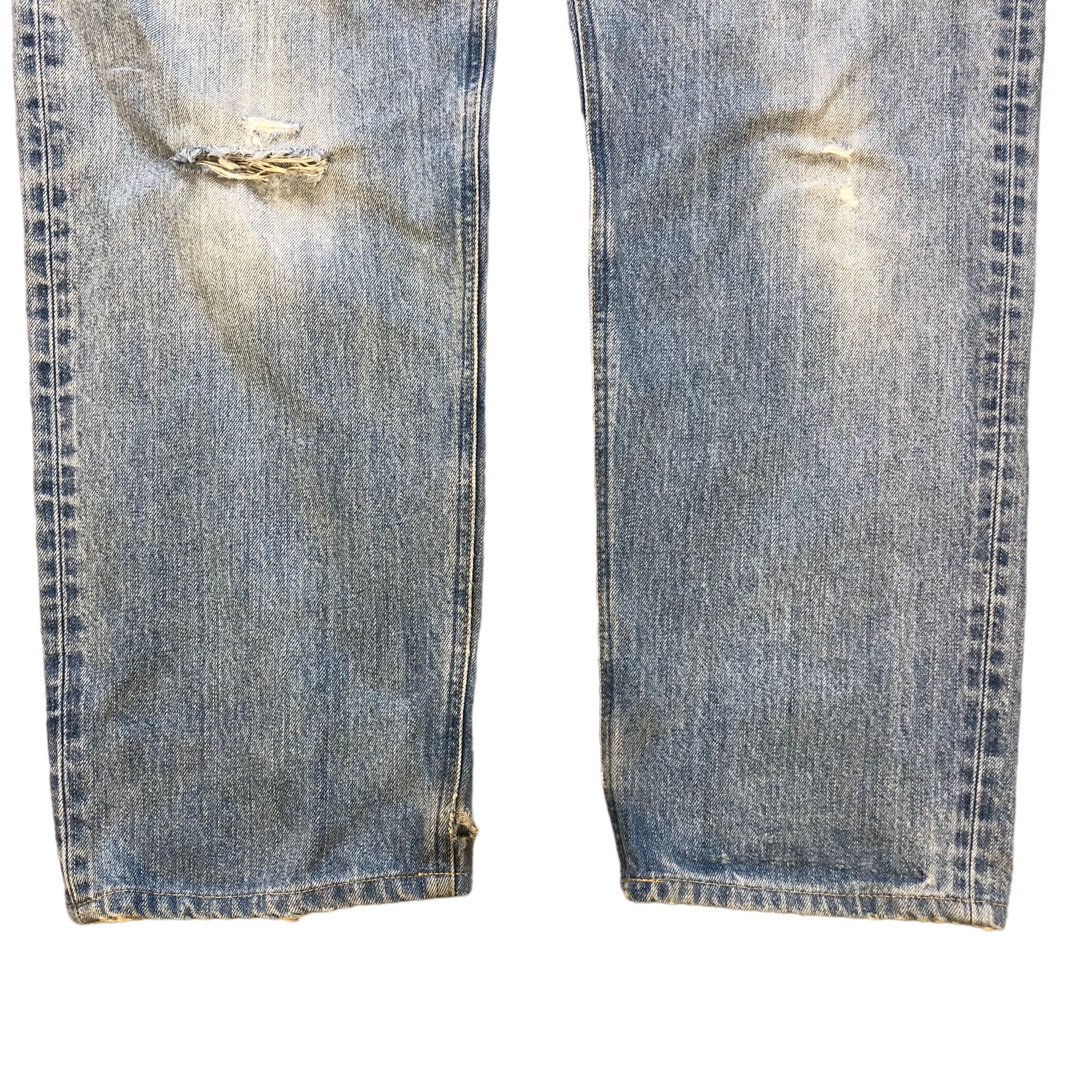 Lee TRASHED🔥 VINTAGE LEE RIDER LIGHT WASH DENIM PANTS #6980-103 Size US 37 - 9 Thumbnail