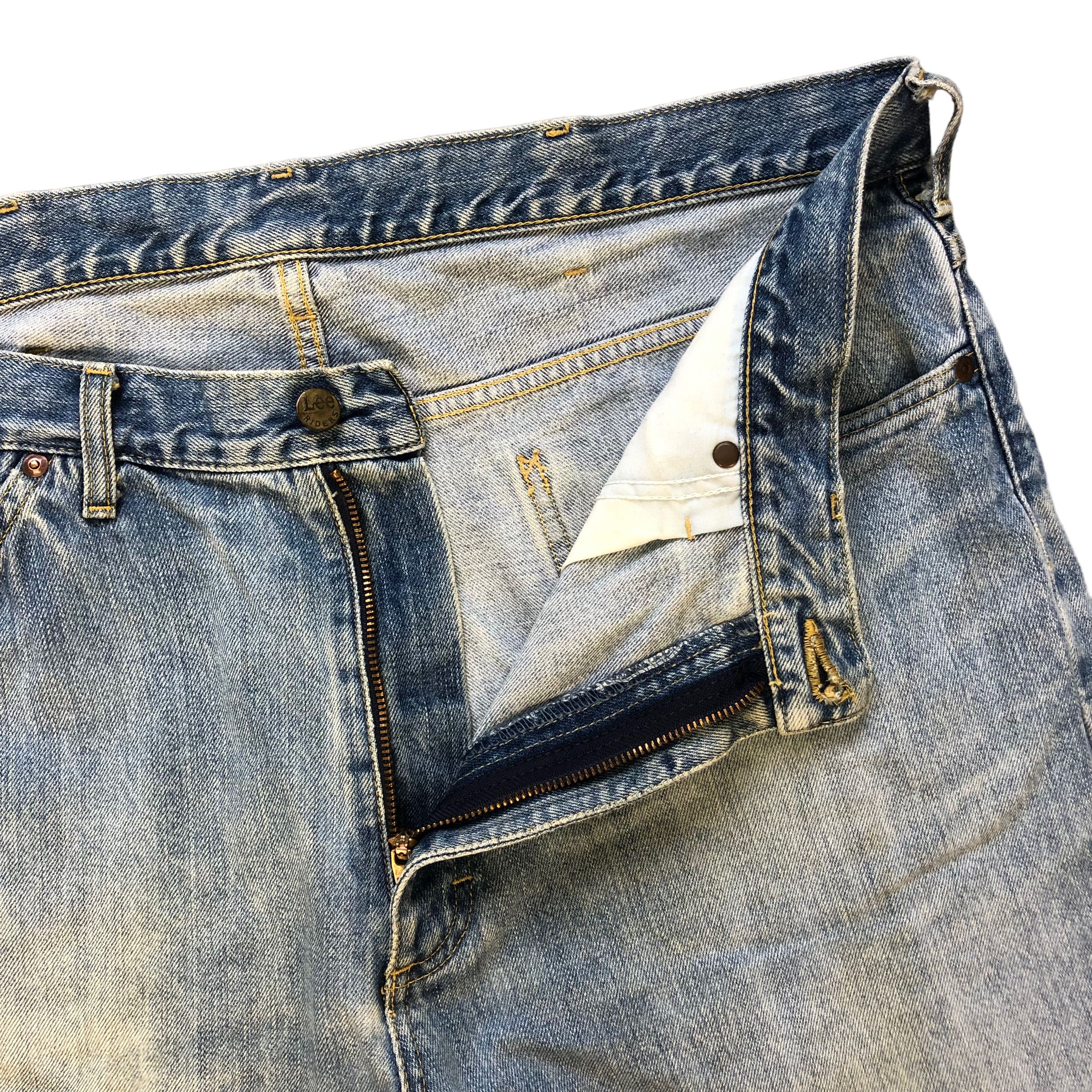 Lee TRASHED🔥 VINTAGE LEE RIDER LIGHT WASH DENIM PANTS #6980-103 Size US 37 - 5 Thumbnail