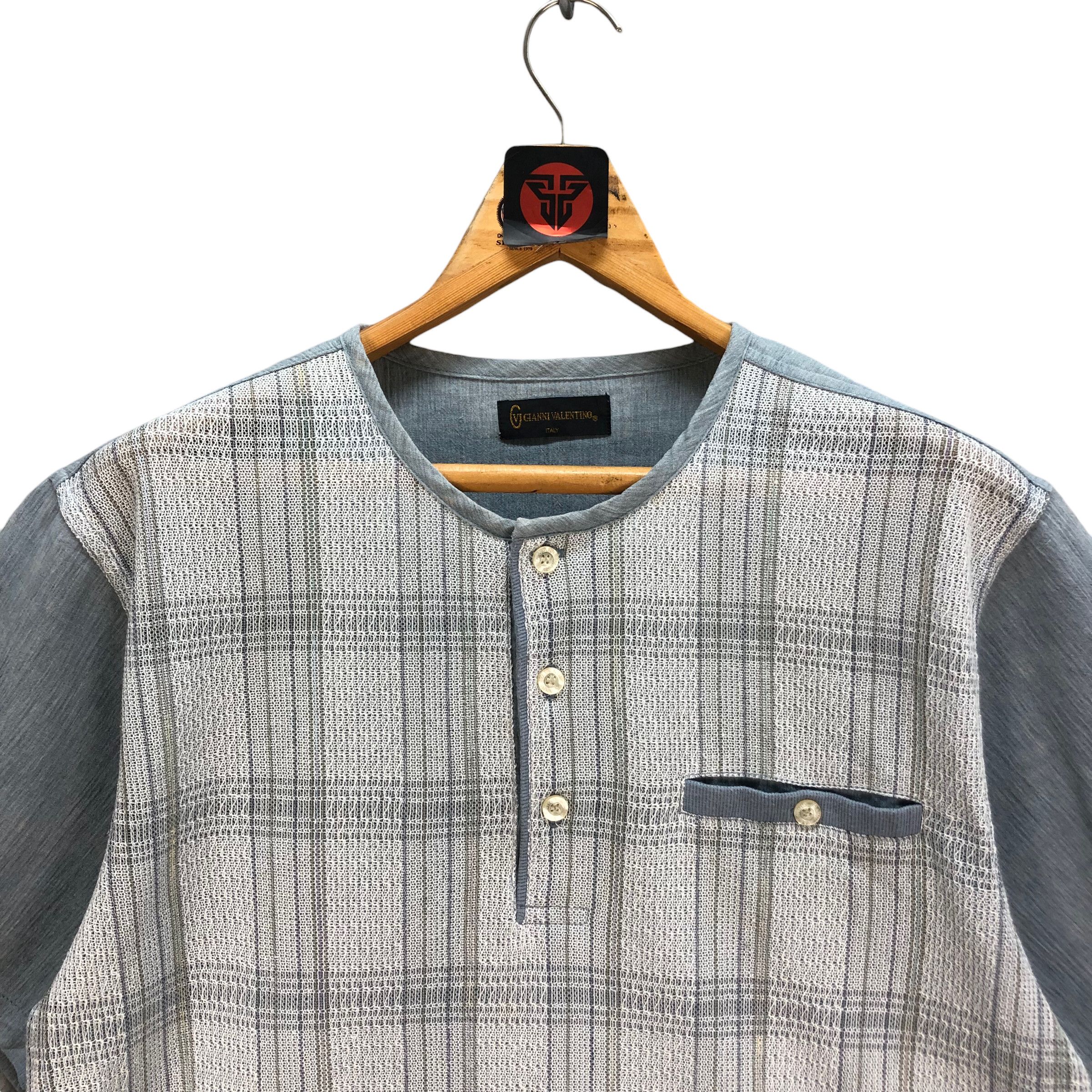 Gianni Valentino GIANNI VALENTINO HALF BUTTON SINGLE POCKET TEES #7010-105 Size US M / EU 48-50 / 2 - 2 Thumbnail