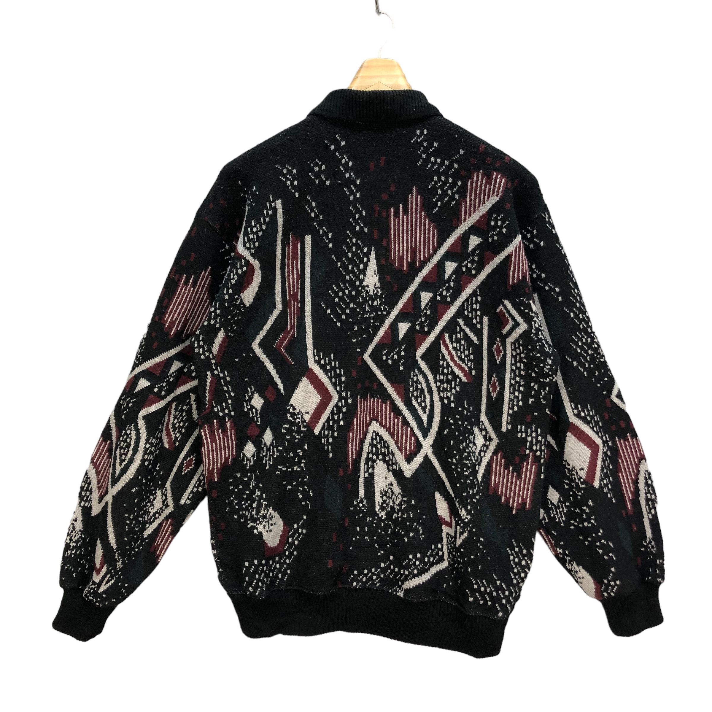 Japanese Brand ZEALZIP MONO ABSTRACT DESIGN FULLPRINT JUMPER #7009-105 Size US L / EU 52-54 / 3 - 7 Thumbnail