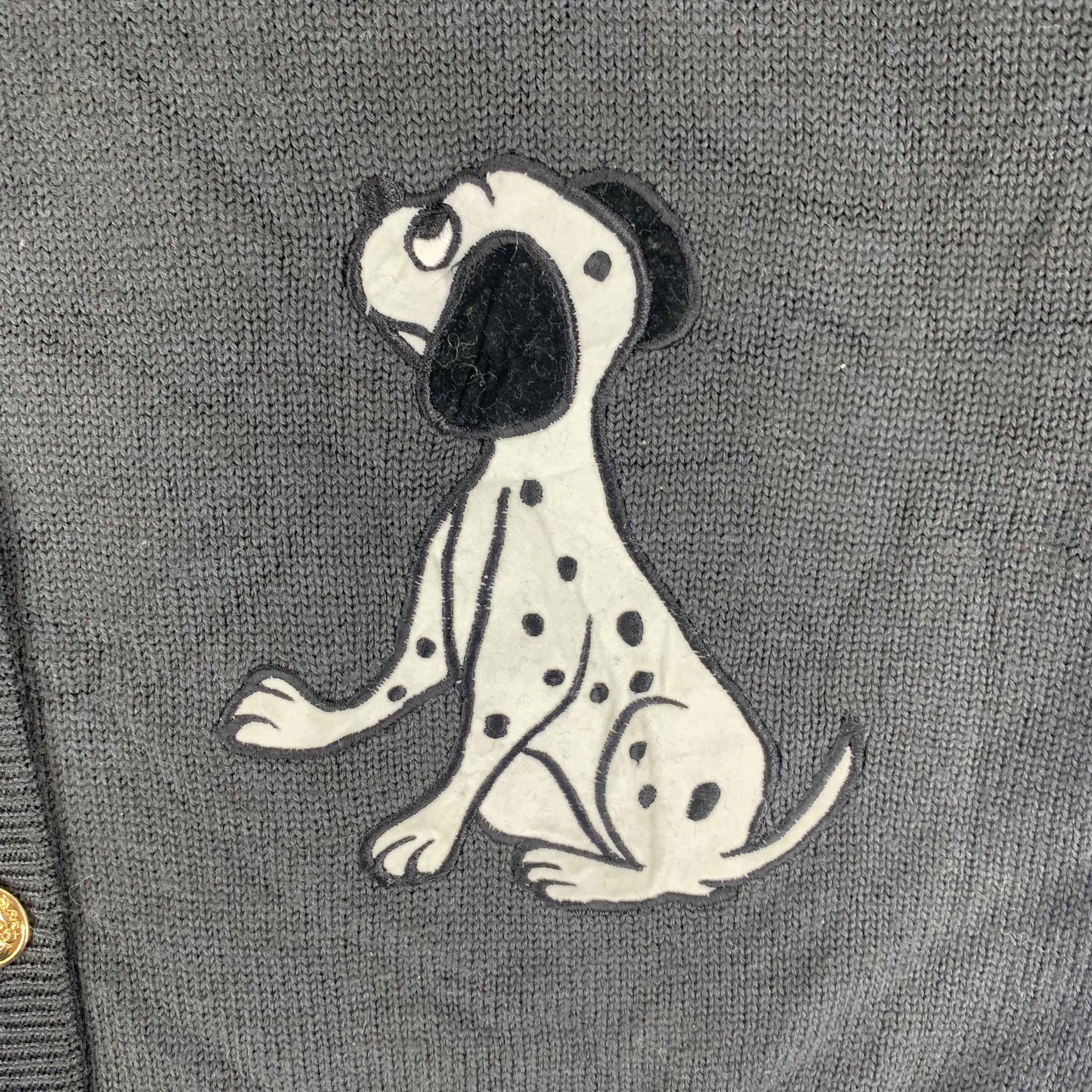 Japanese Brand La Carbona Embroidered Puppies Sweater #3538-125 Size L / US 10 / IT 46 - 7 Thumbnail