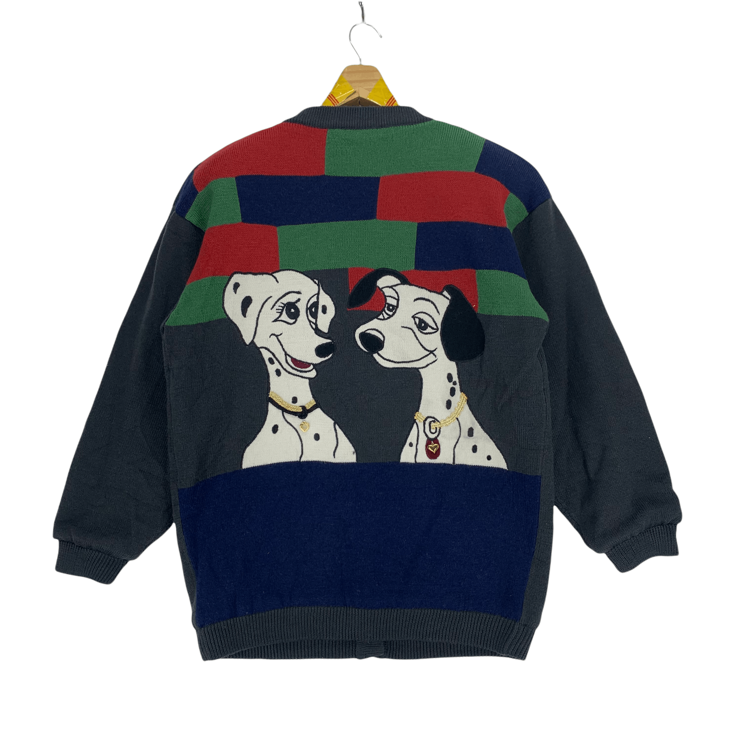 Japanese Brand La Carbona Embroidered Puppies Sweater #3538-125 Size L / US 10 / IT 46 - 1 Thumbnail