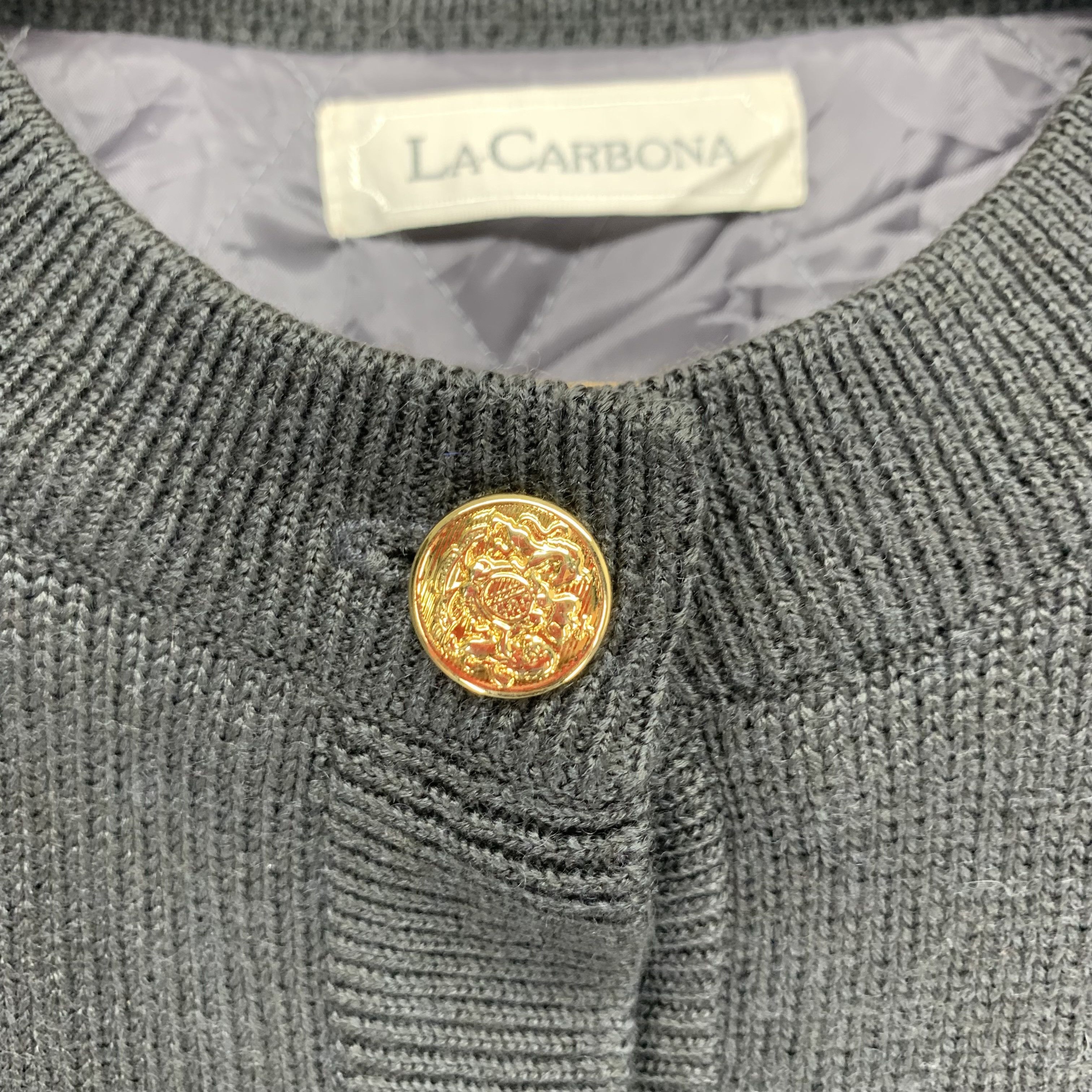 Japanese Brand La Carbona Embroidered Puppies Sweater #3538-125 Size L / US 10 / IT 46 - 5 Thumbnail