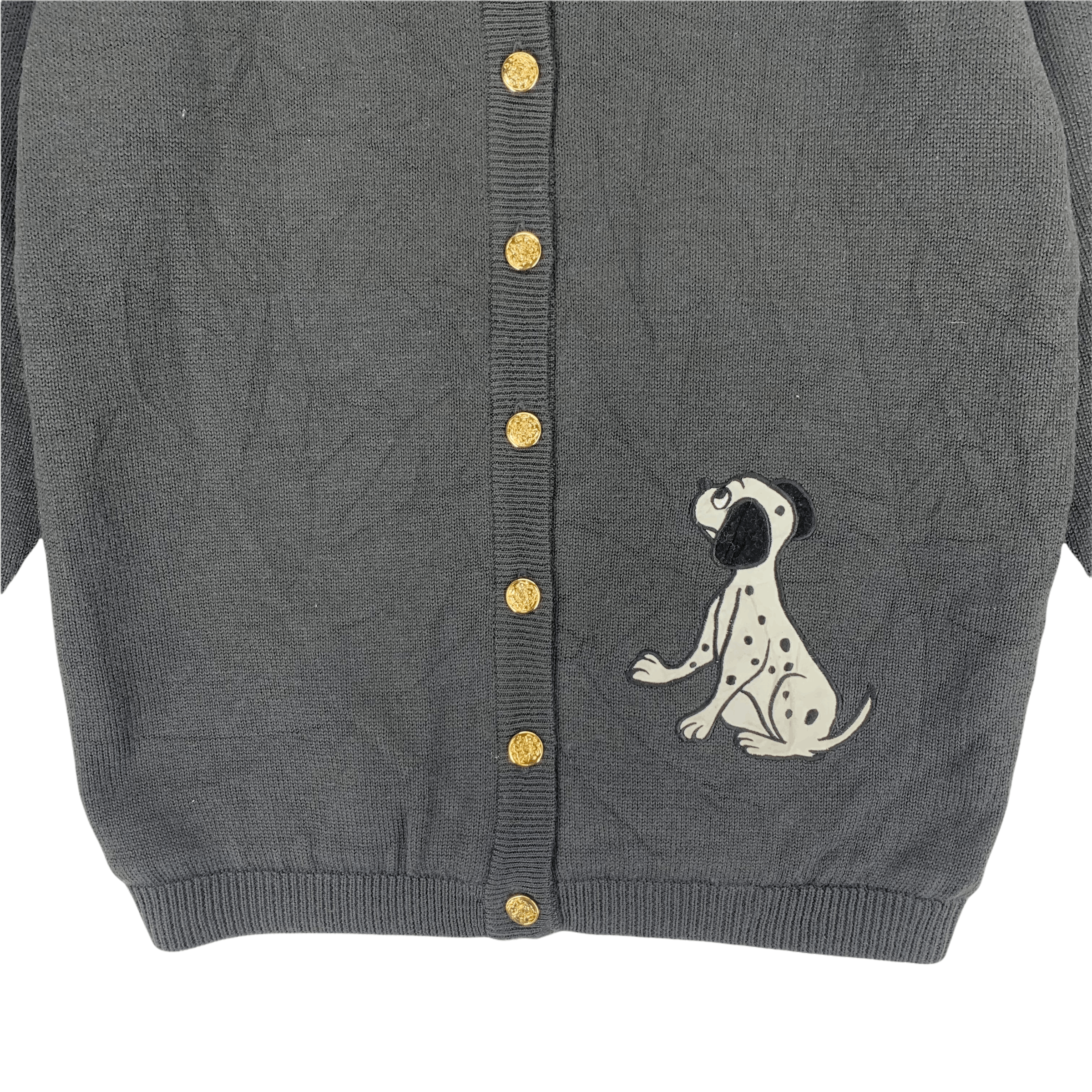 Japanese Brand La Carbona Embroidered Puppies Sweater #3538-125 Size L / US 10 / IT 46 - 6 Thumbnail