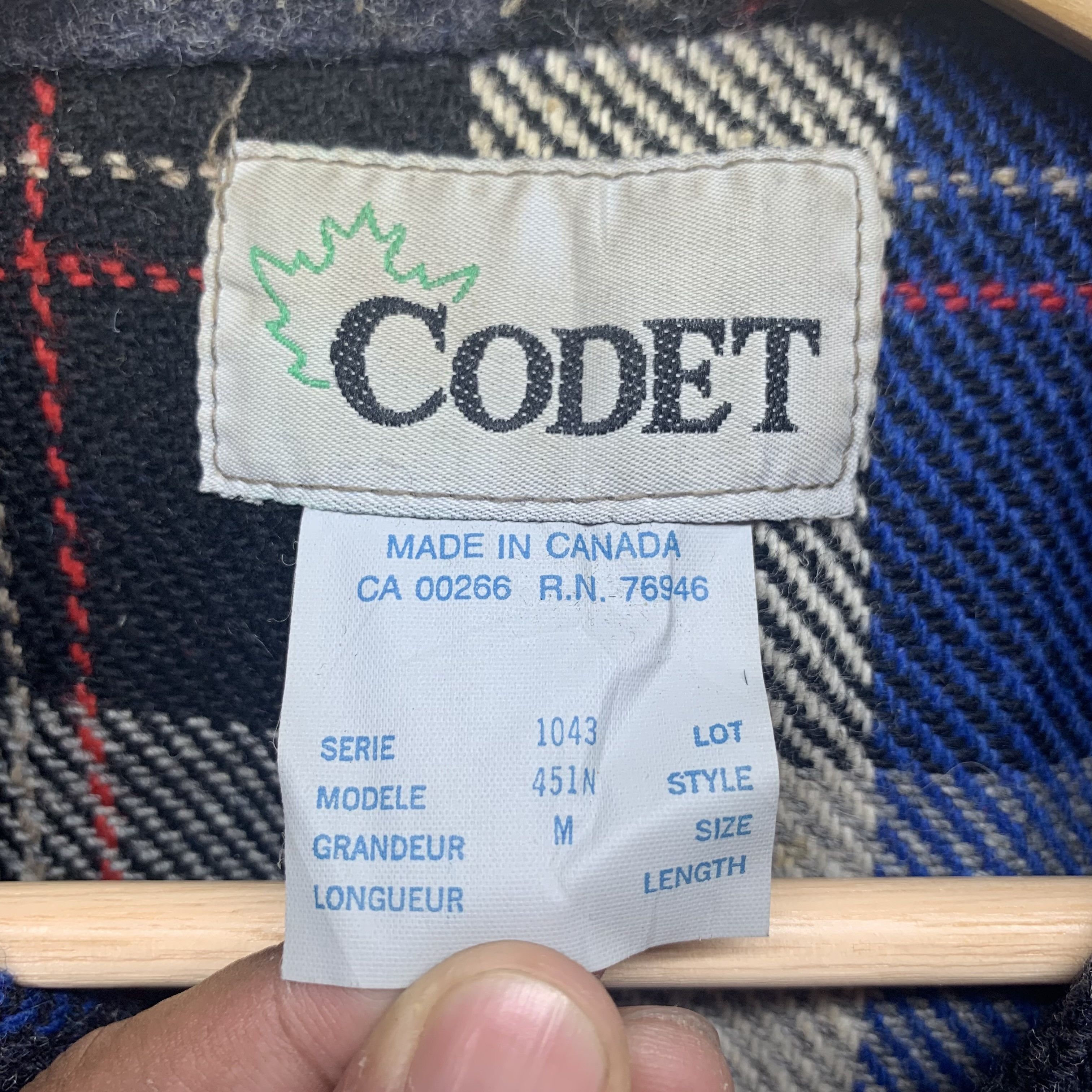 Flannel Codet Made in Canada Classic Wool Tartan Flannel #3505-125 Size US M / EU 48-50 / 2 - 4 Thumbnail
