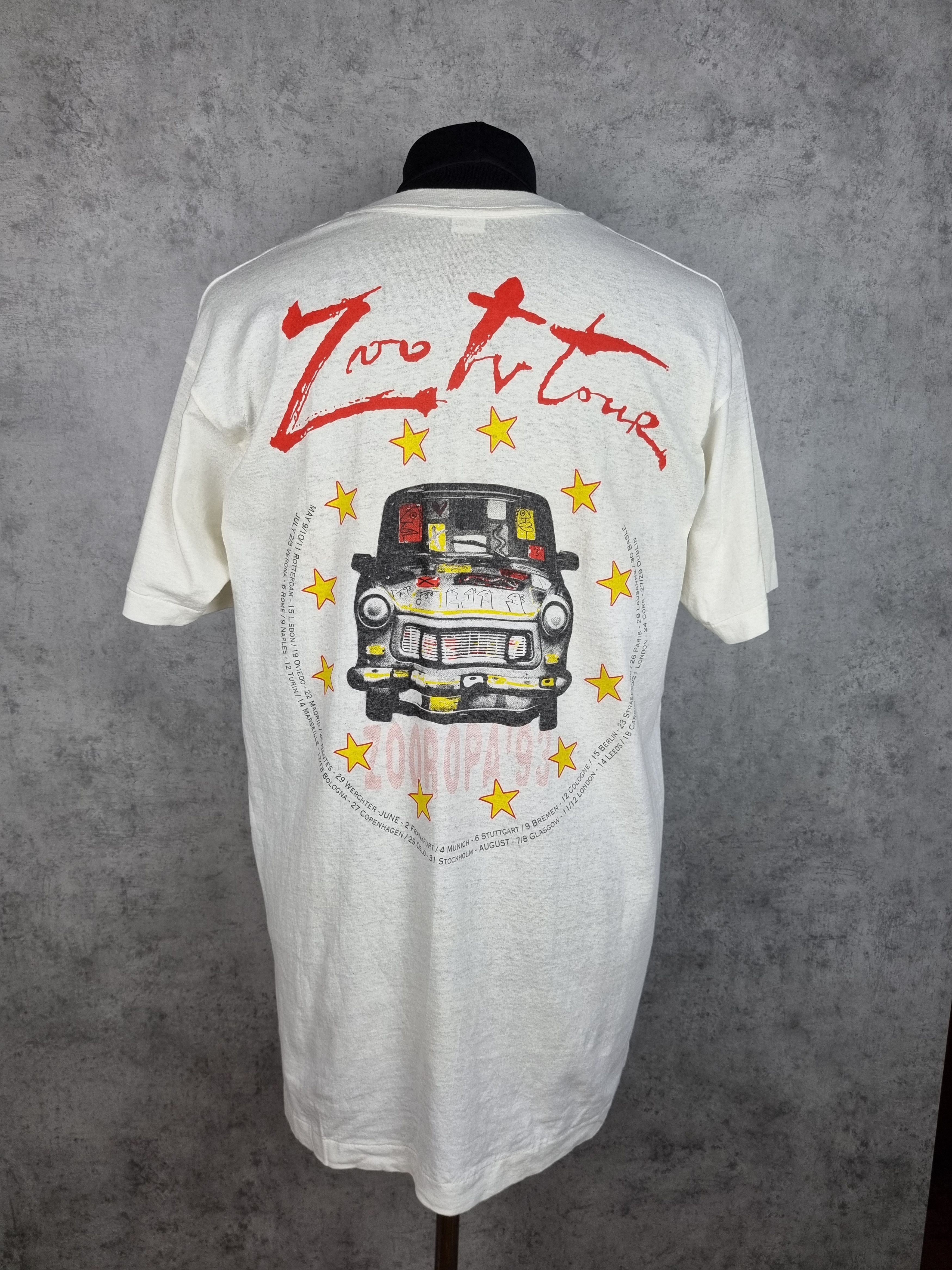 Band Tees × Vintage 1993 Vintage U2 ZooRopa All over Tour Tee shirt Size US XL / EU 56 / 4 - 7 Thumbnail