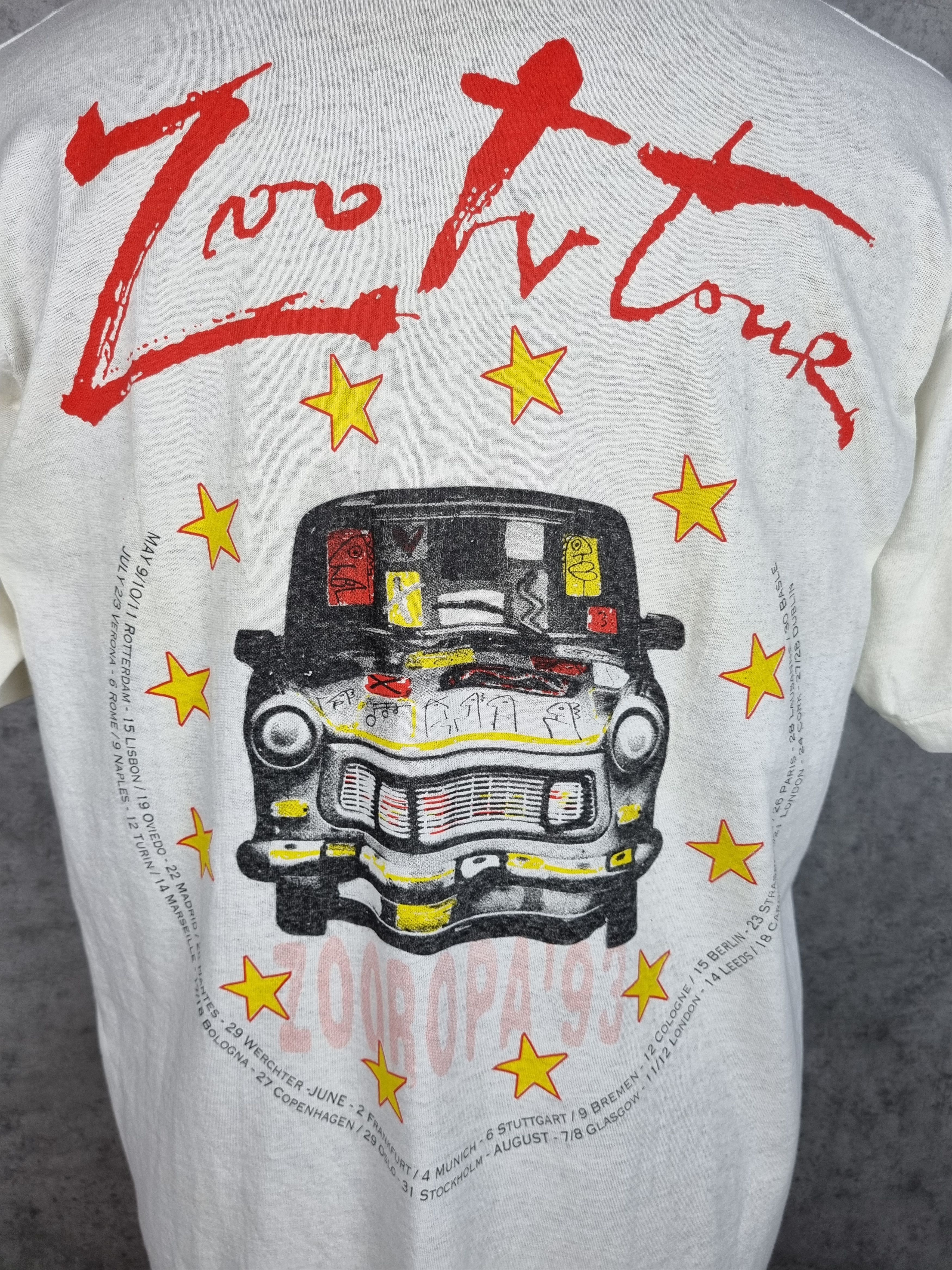 Band Tees × Vintage 1993 Vintage U2 ZooRopa All over Tour Tee shirt Size US XL / EU 56 / 4 - 5 Thumbnail