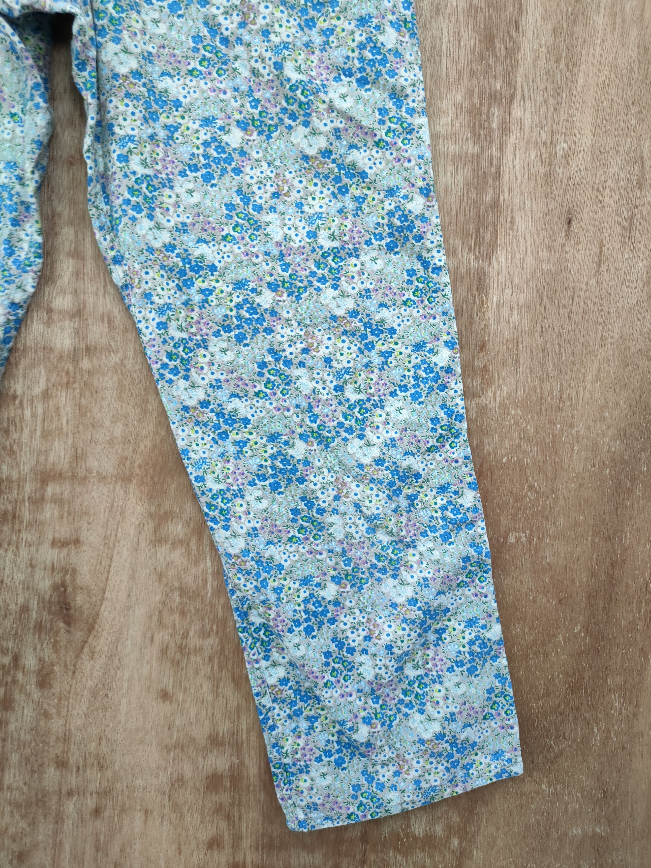 Japanese Brand DL nusy art flower fullprint vintage pants #46-059 Size 29" - 3 Thumbnail