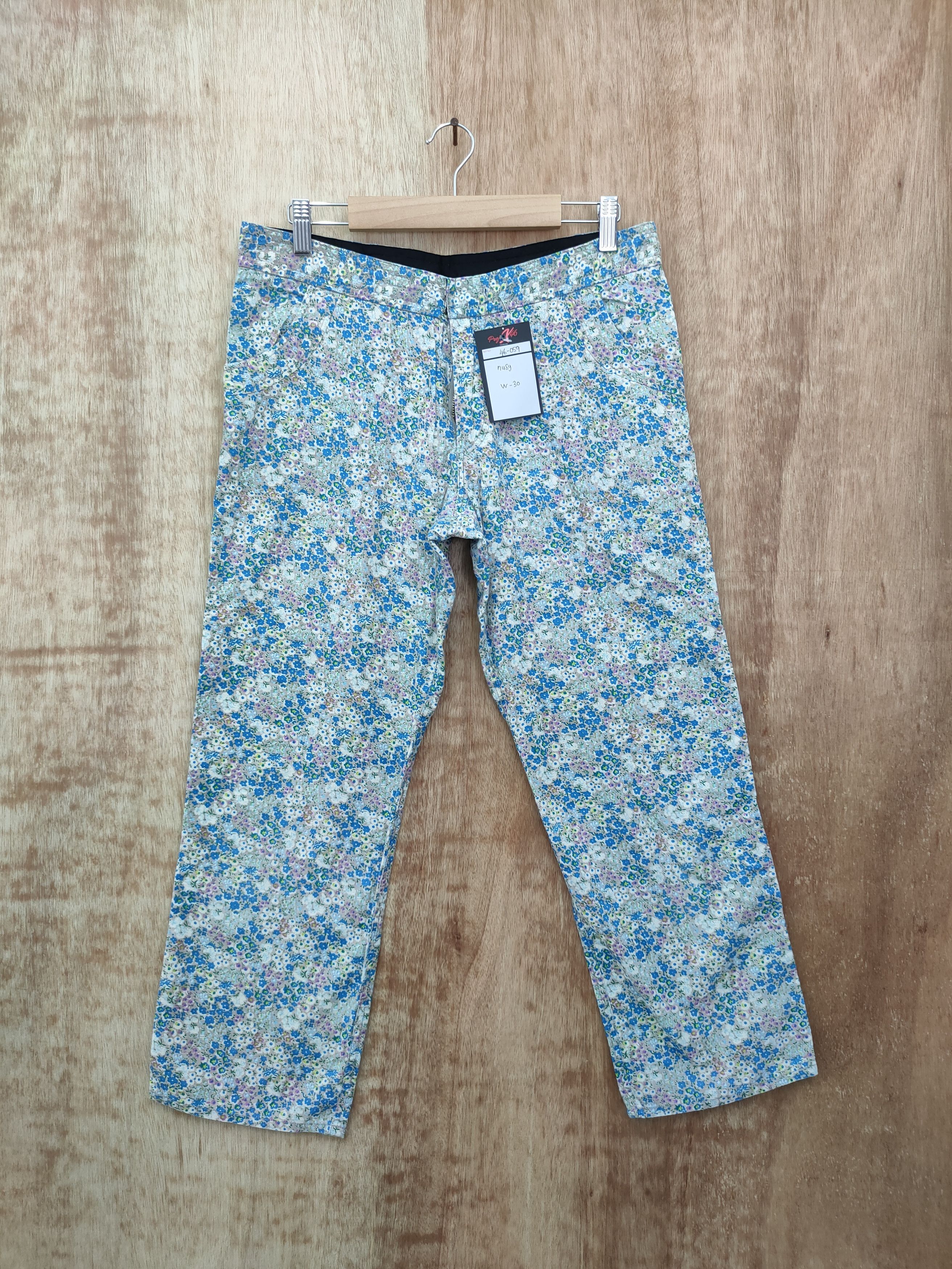 DL nusy art flower fullprint vintage pants #46-059