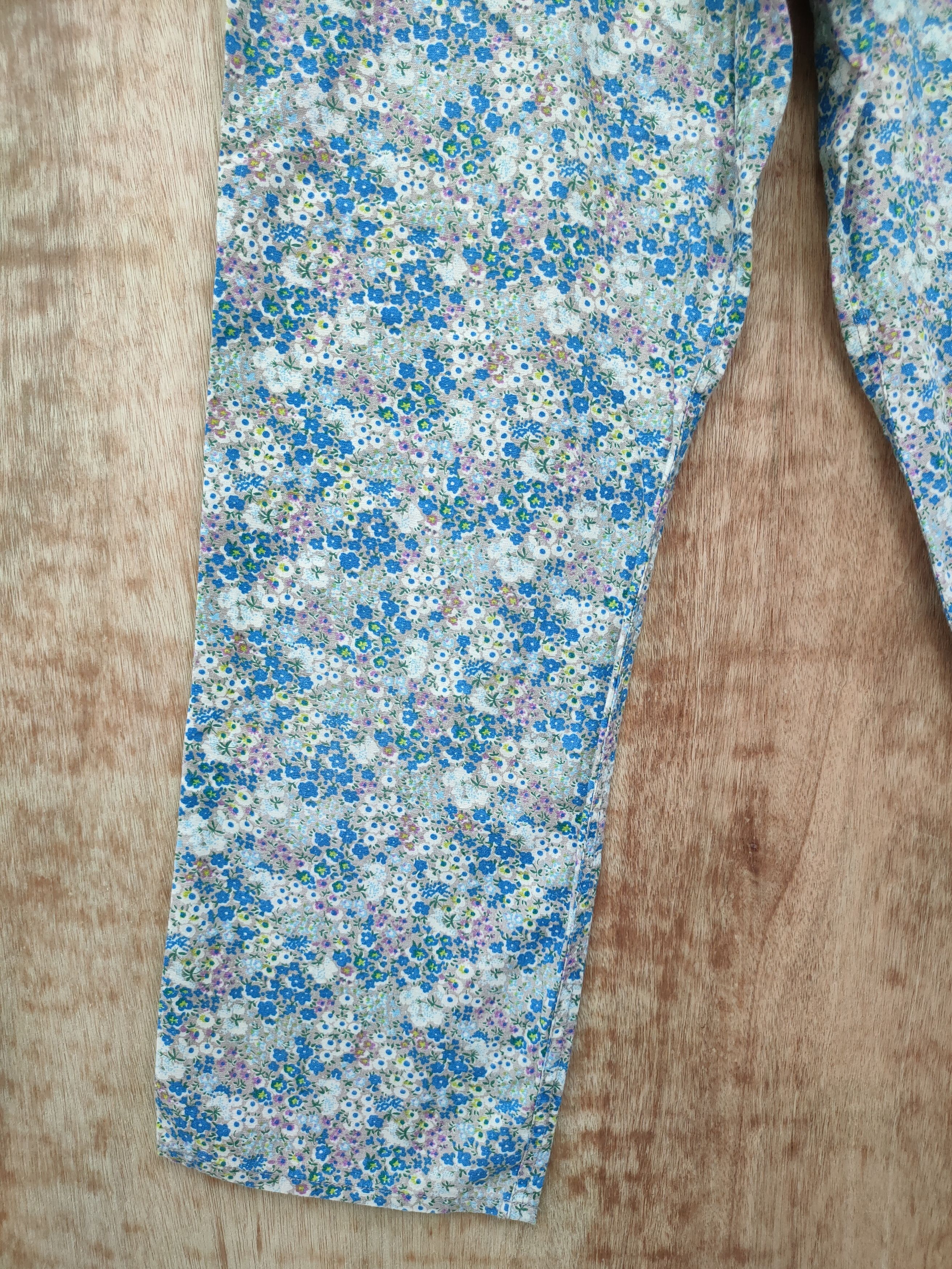 Japanese Brand DL nusy art flower fullprint vintage pants #46-059 Size 29" - 2 Thumbnail