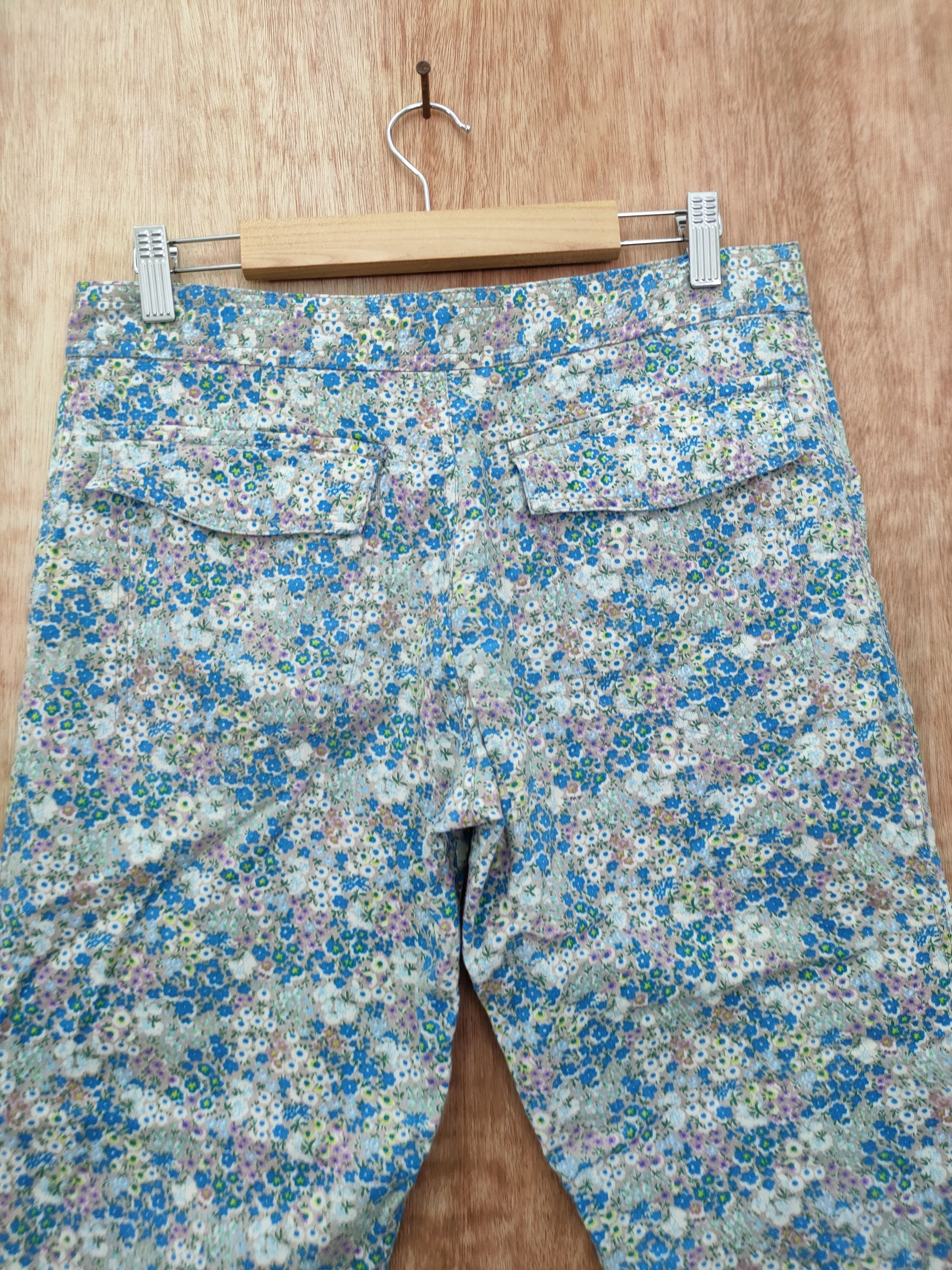 Japanese Brand DL nusy art flower fullprint vintage pants #46-059 Size 29" - 8 Thumbnail
