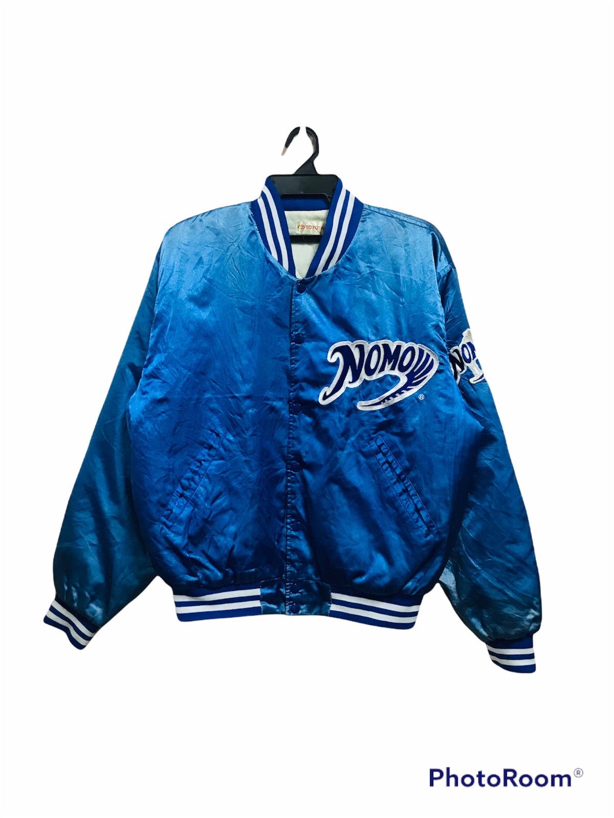 MLB × Vintage Vintage Sunfaded Toyota X Nomo Satin Bomber Jacket Size US M / EU 48-50 / 2 - 1 Thumbnail