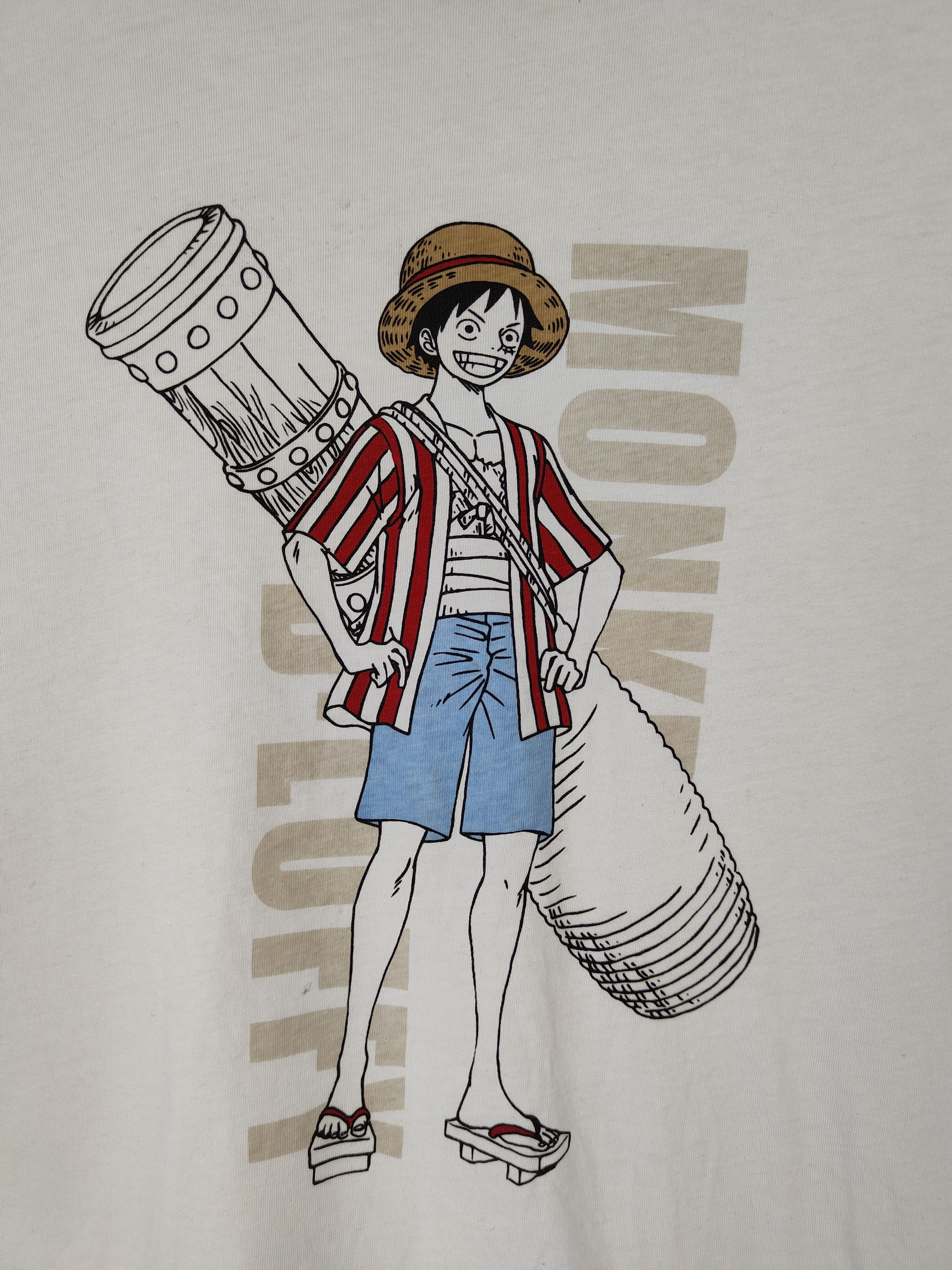 One Piece DL Uniqlo X One Piece White T-shirt #S359 Size US L / EU 52-54 / 3 - 2 Thumbnail