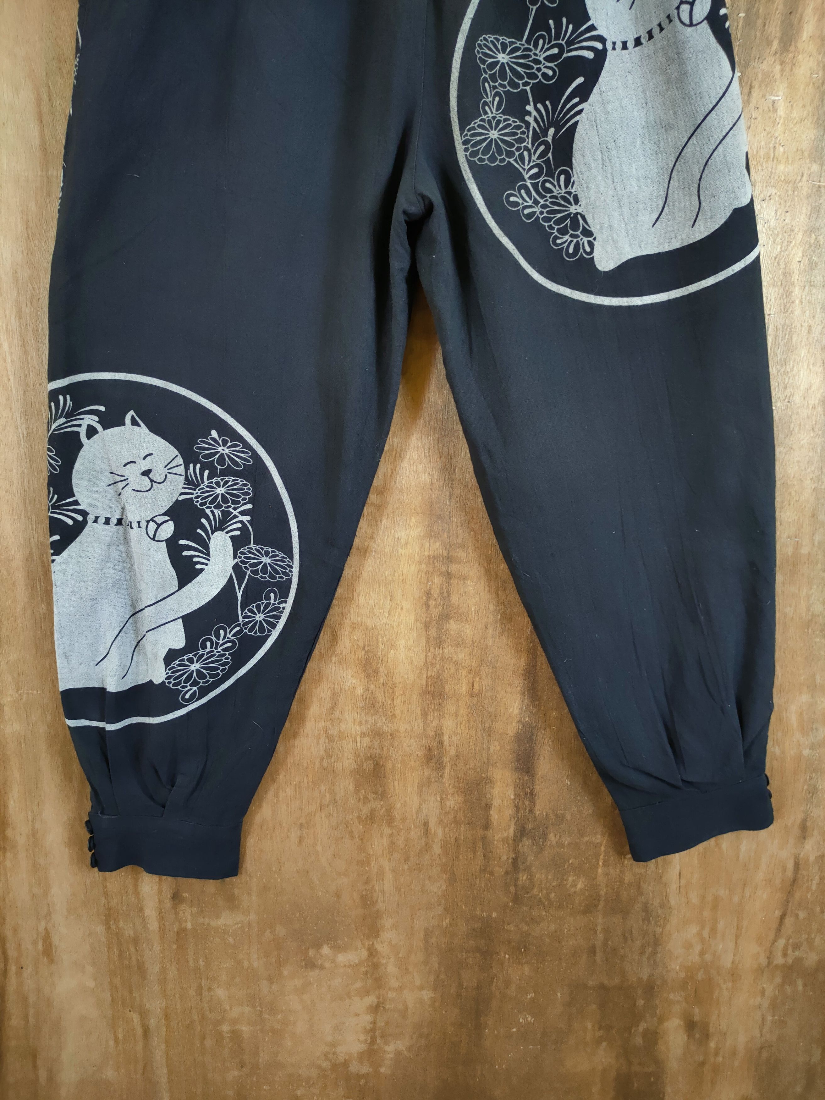 Japanese Brand DL Japanese Cat Traditional jogger pants #46-844 Size US 30 / EU 46 - 7 Thumbnail