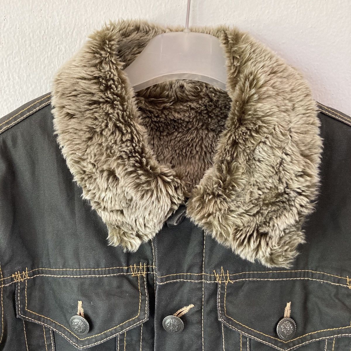 Japanese Brand Japanese Fur Denim Jacket Size US M / EU 48-50 / 2 - 7 Thumbnail
