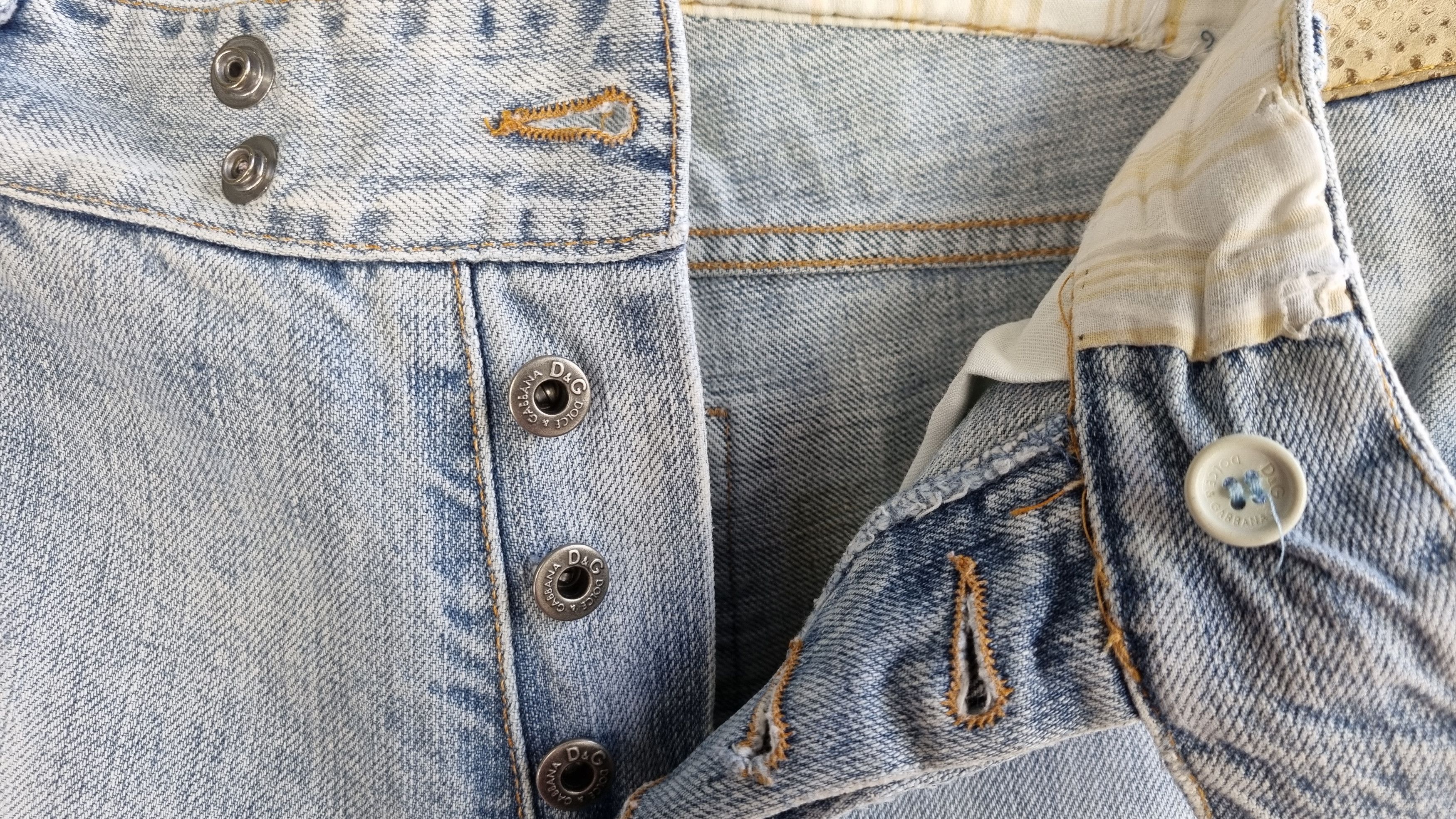 Dolce & Gabbana × Vintage Snake Skin Appliance Dolce & Gabbana Ripped Design Jeans Size US 32 / EU 48 - 10 Thumbnail