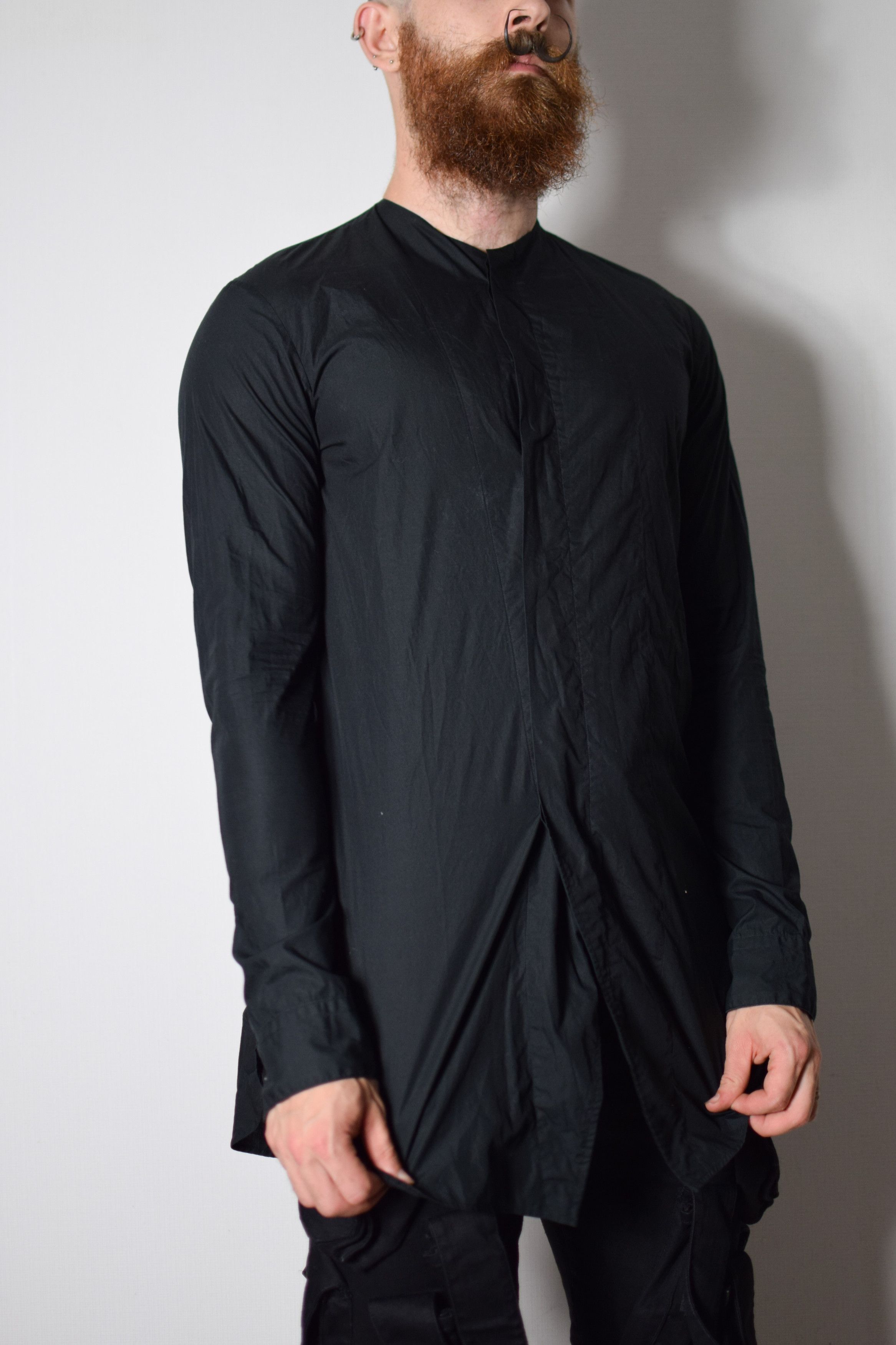 Pre-owned Julius Ss15 Sefiroth Sample Shirt - 537shm5 In Black