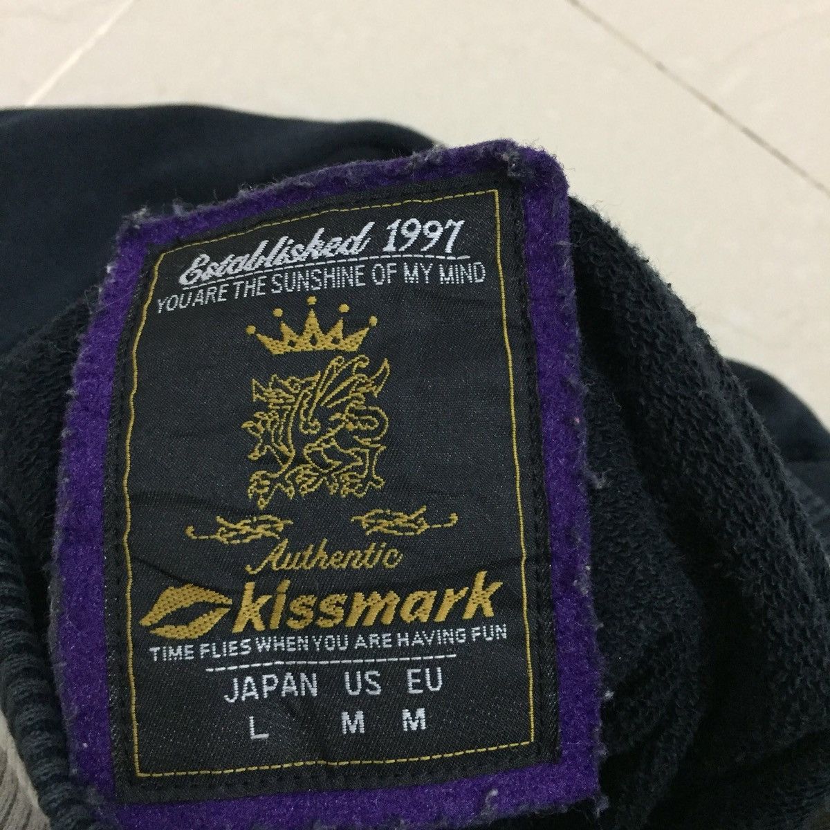 Japanese Brand × Vintage KISSMARK Sweatshirt spellout Big Logo size L Size US L / EU 52-54 / 3 - 9 Thumbnail